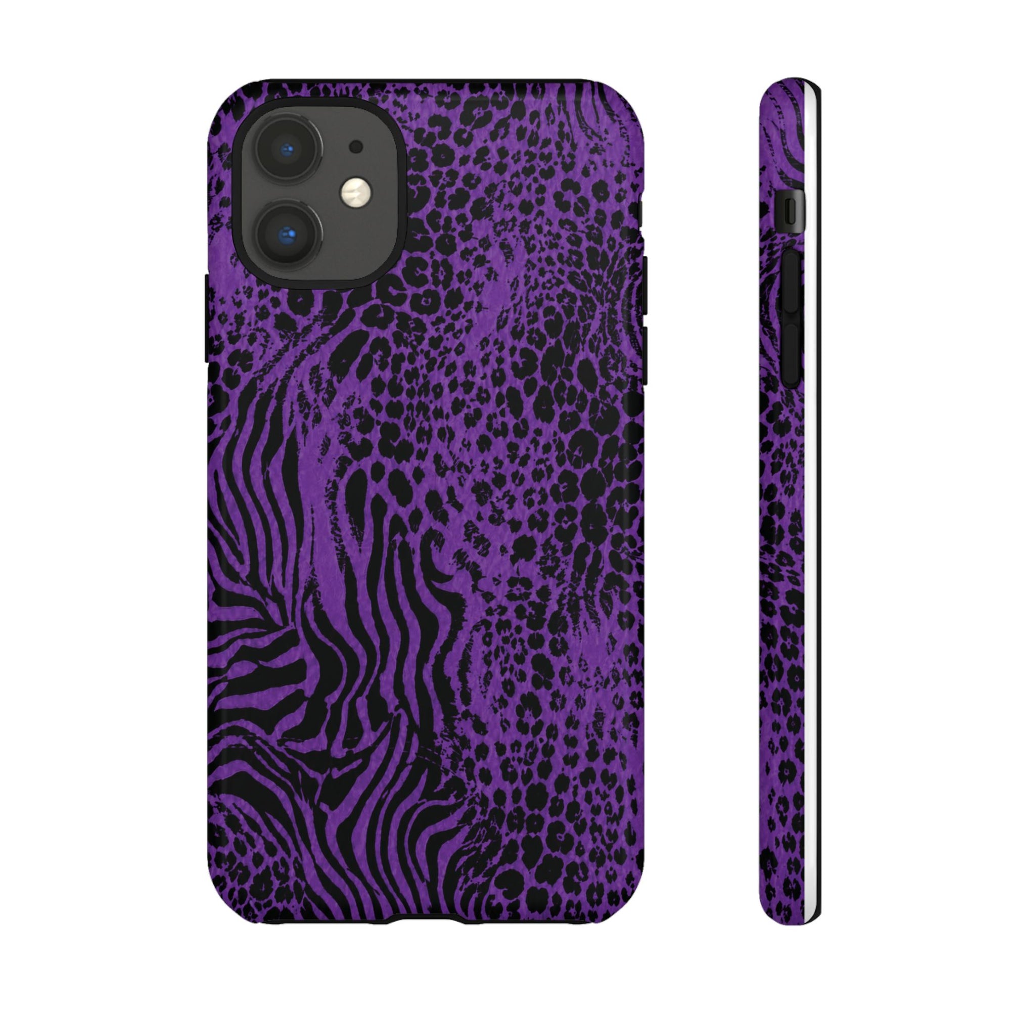 Dark Purple Mob Wife Phone Case | Y2K Animal Print iPhone Cover