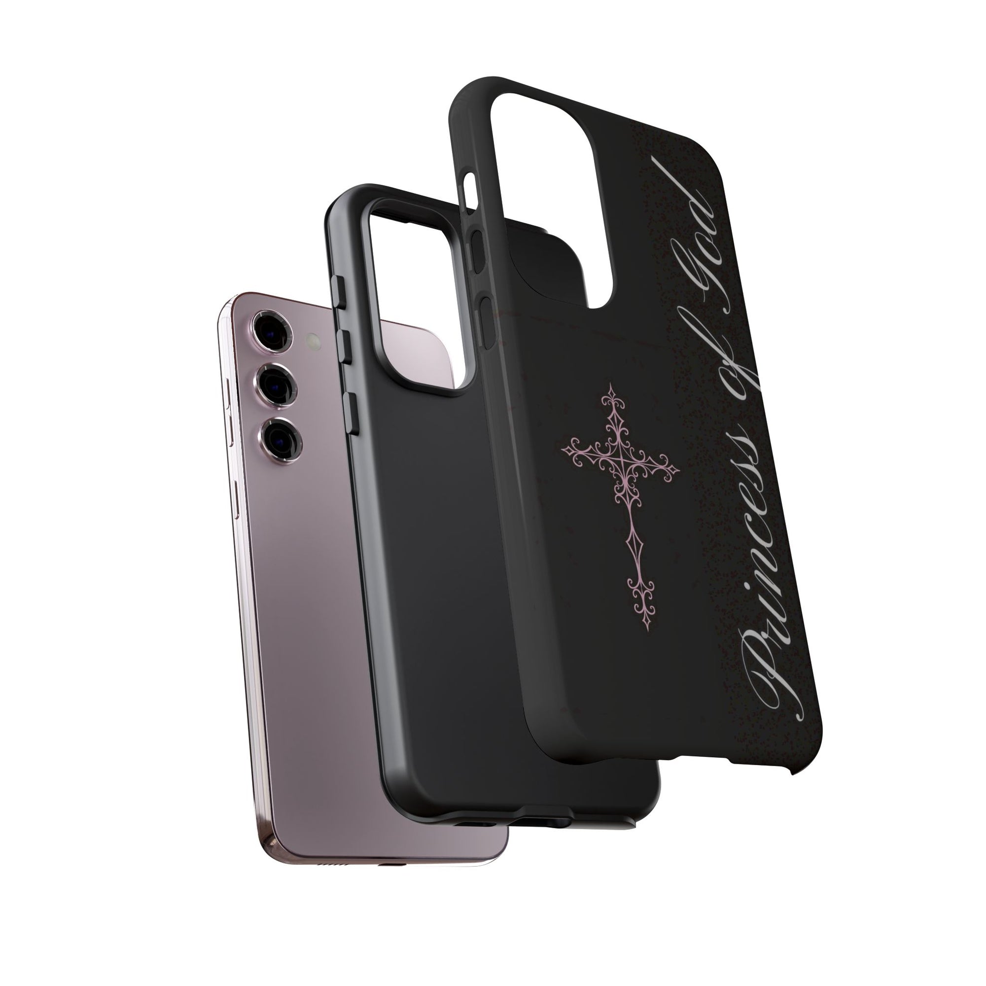 Princess of God Cross iPhone Case ✞ Pink Coquette Aesthetic Y2K Faith Phone Case