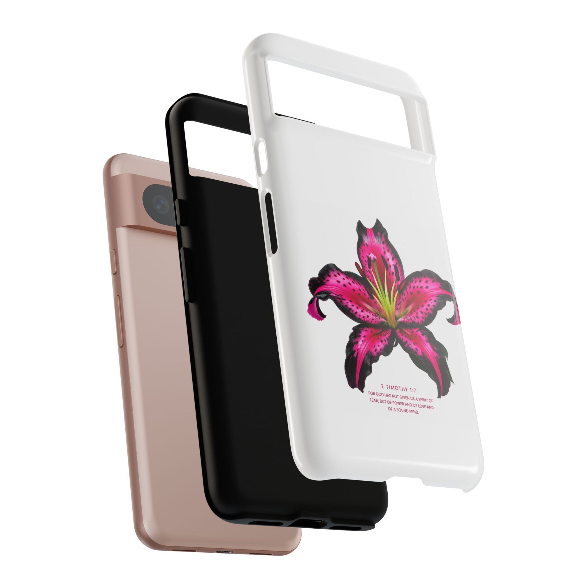 Pink Lily Christian iPhone Case ✝️ Coquette Faith Aesthetic Bible Verse Phone Case