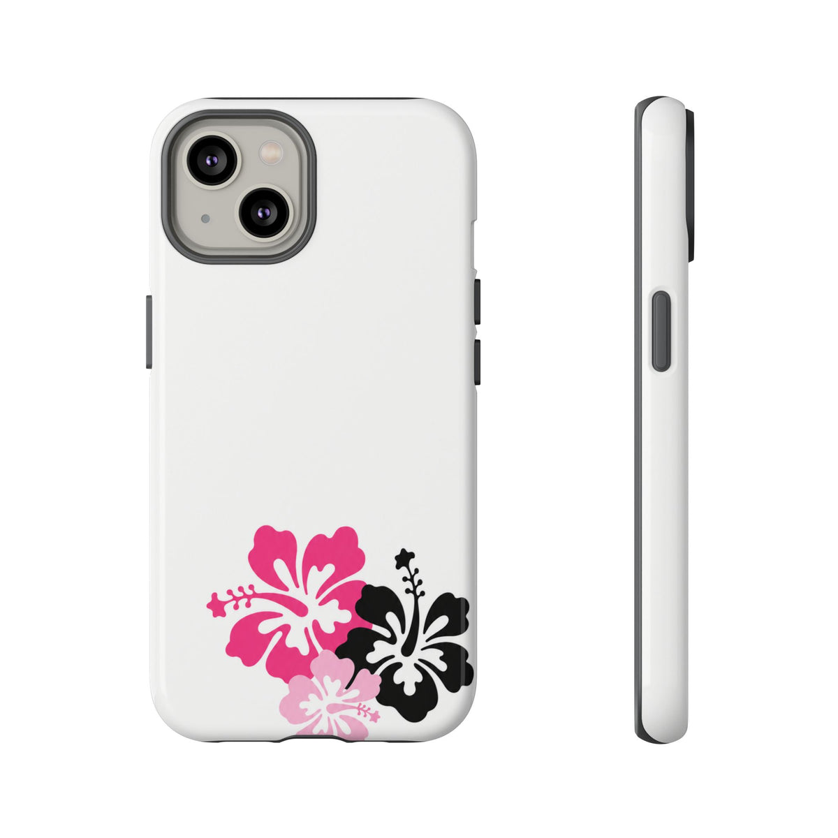 Y2K Hibiscus Floral White Phone Case | Cute Coquette Tropical iPhone Case | Glossy Protective Girly Cover| dejavuu