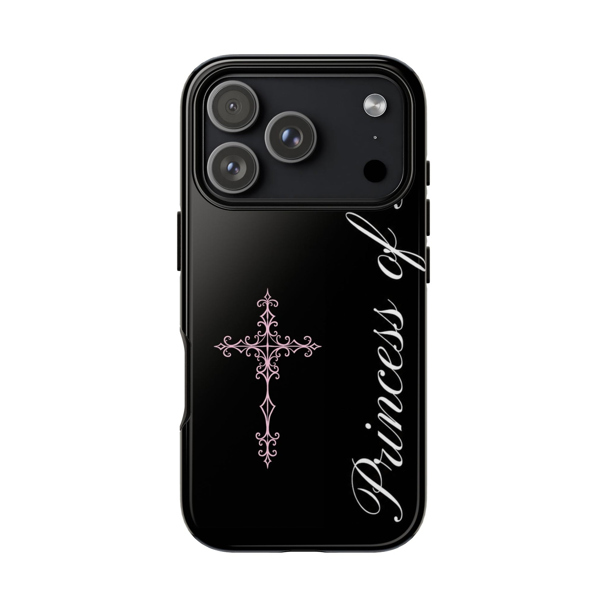 Princess of God Cross iPhone Case ✞ Pink Coquette Aesthetic Y2K Faith Phone Case