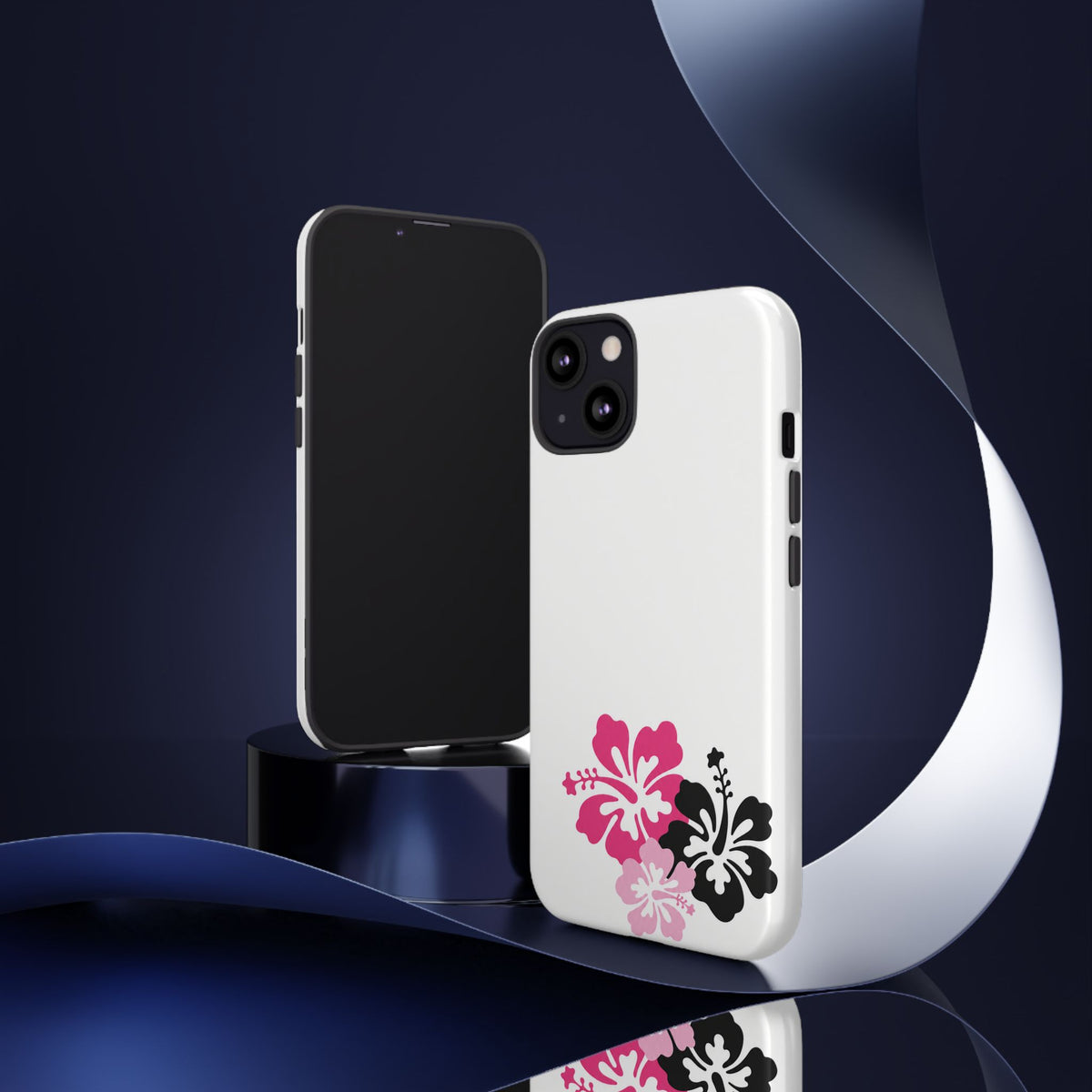 Y2K Hibiscus Floral White Phone Case | Cute Coquette Tropical iPhone Case | Glossy Protective Girly Cover| dejavuu