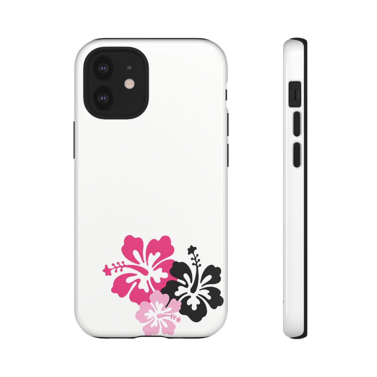 Y2K Hibiscus Floral White Phone Case | Cute Coquette Tropical iPhone Case | Glossy Protective Girly Cover| dejavuu