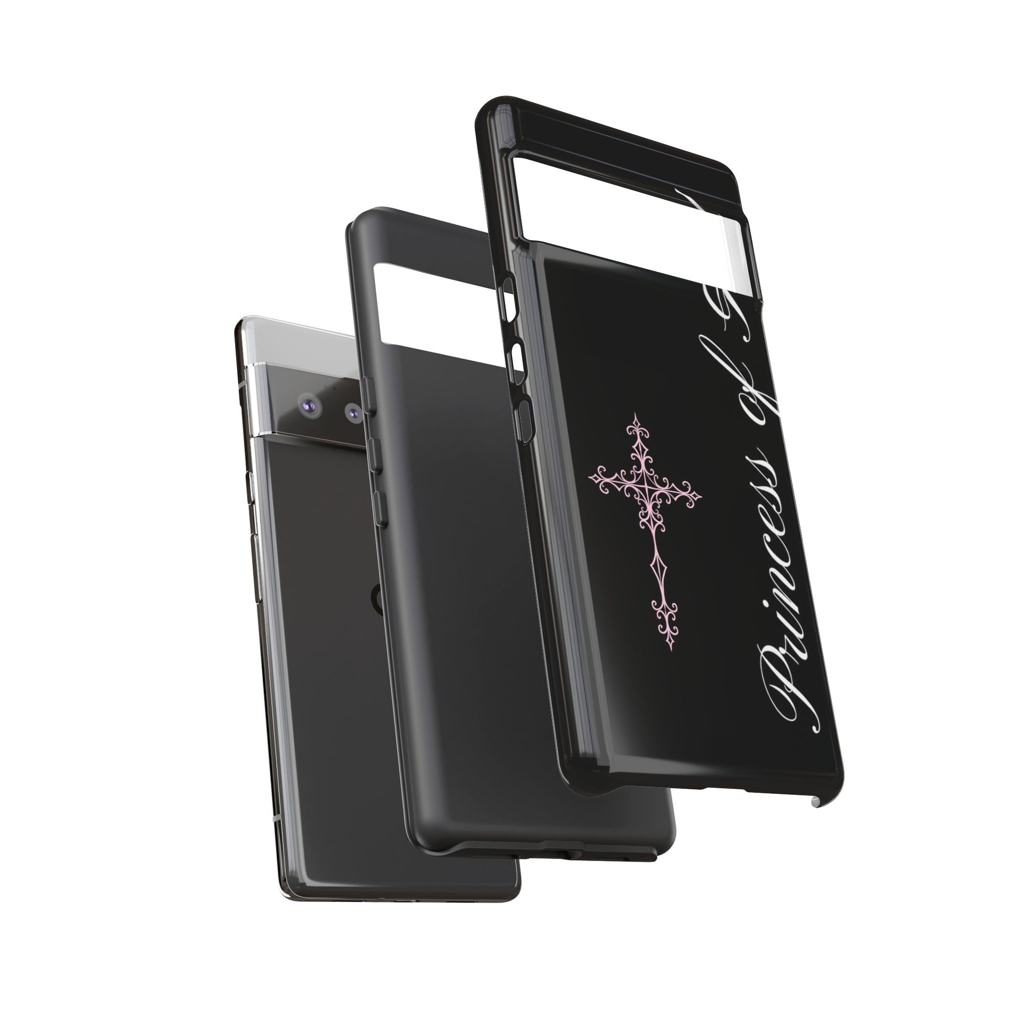 Princess of God Cross iPhone Case ✞ Pink Coquette Aesthetic Y2K Faith Phone Case