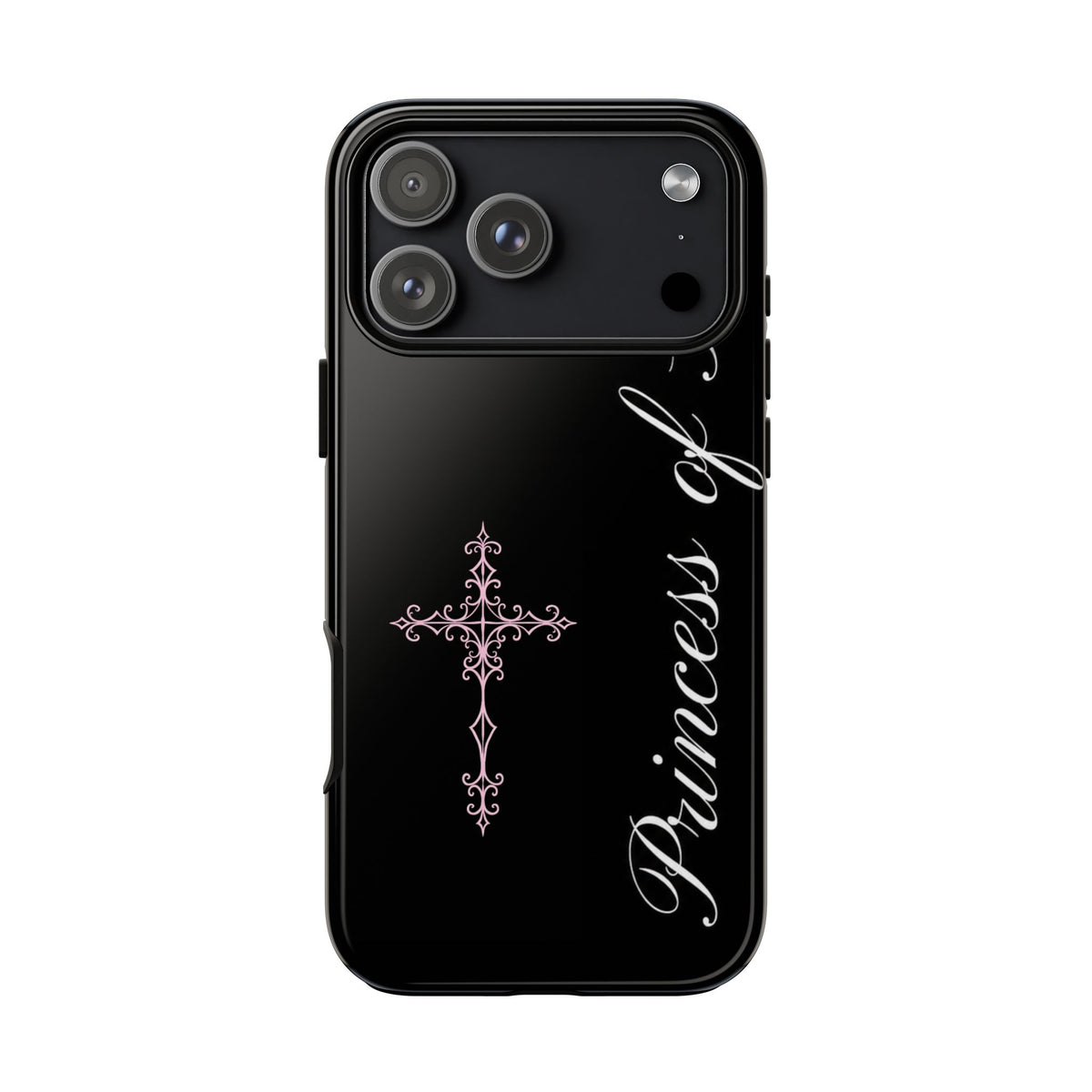 Princess of God Cross iPhone Case ✞ Pink Coquette Aesthetic Y2K Faith Phone Case
