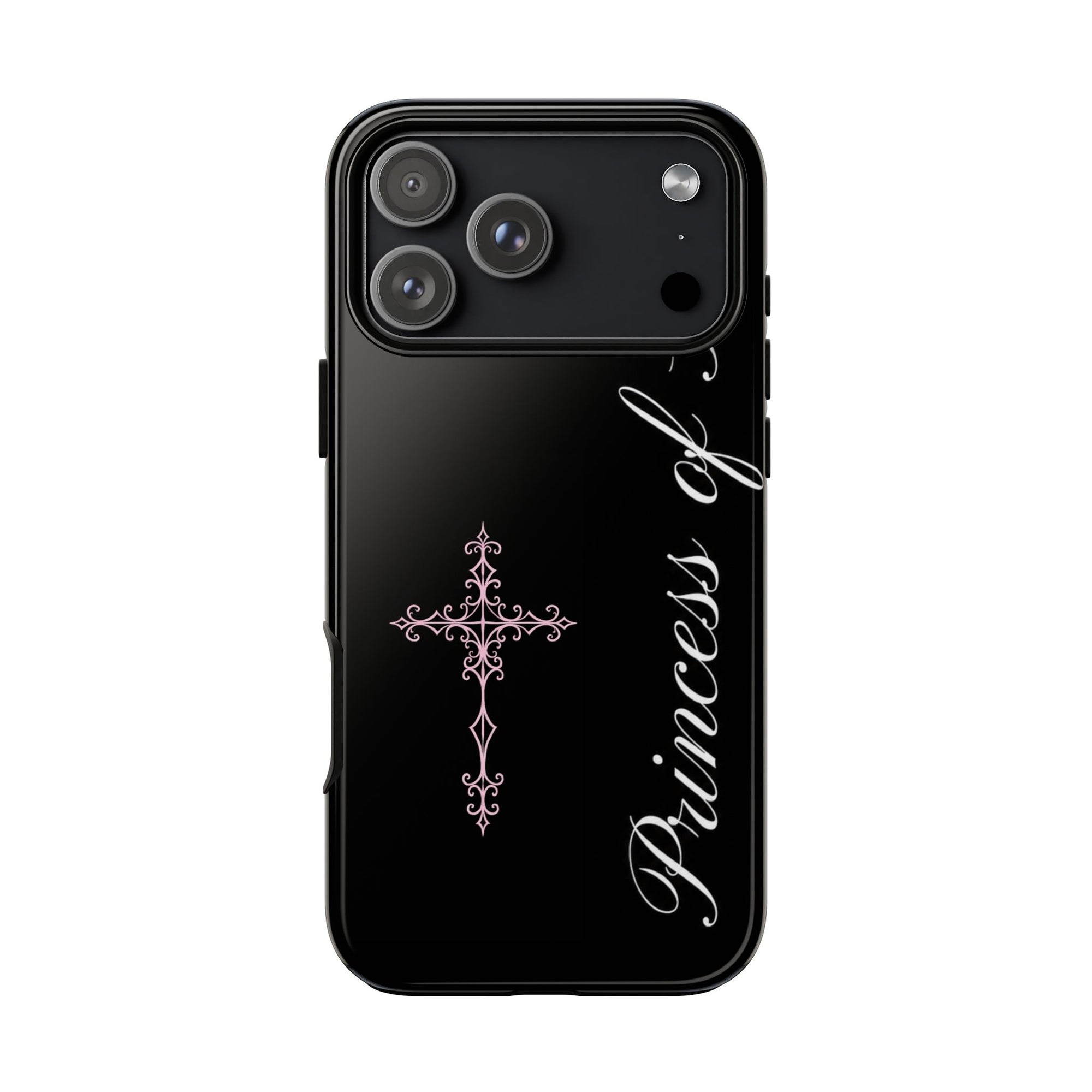 Princess of God Cross iPhone Case ✞ Pink Coquette Aesthetic Y2K Faith Phone Case