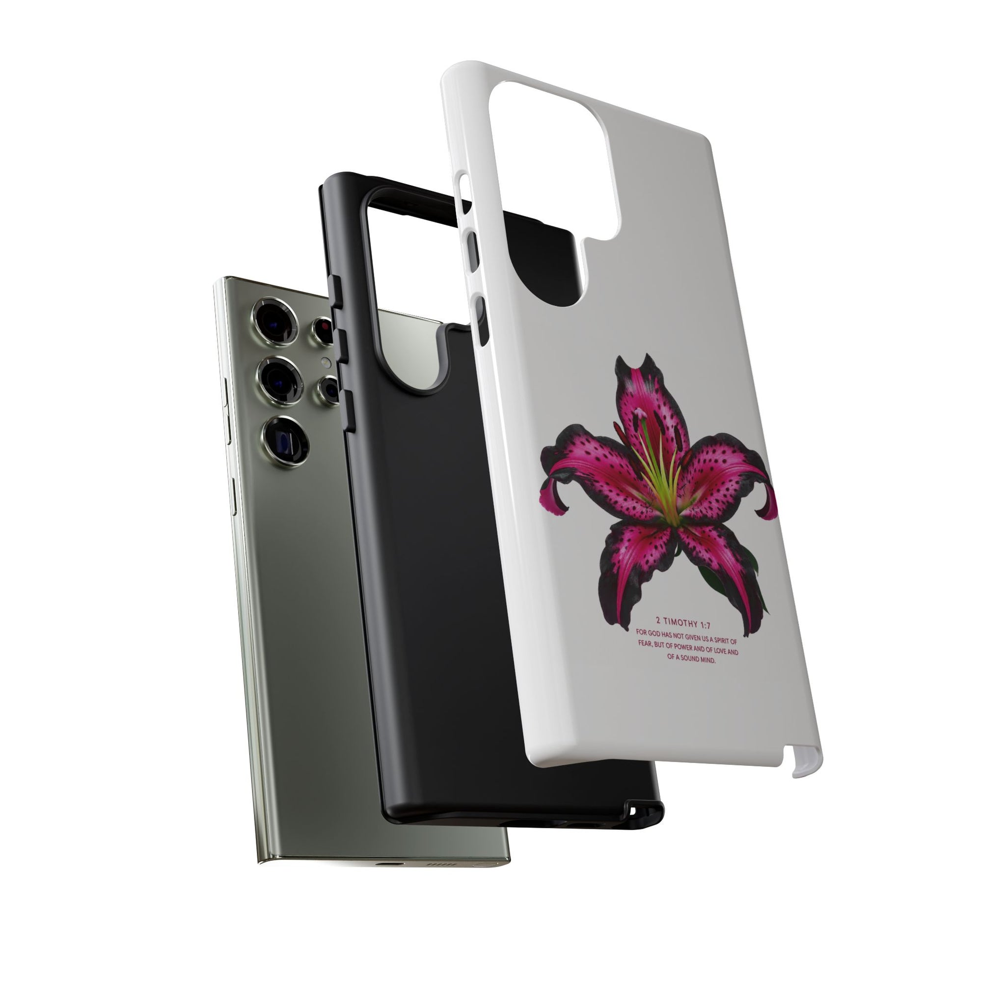 Pink Lily Christian iPhone Case ✝️ Coquette Faith Aesthetic Bible Verse Phone Case
