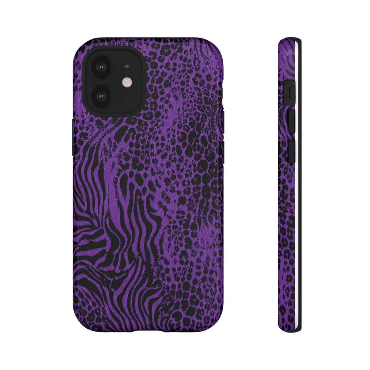 Dark Purple Mob Wife Phone Case | Y2K Animal Print iPhone Cover