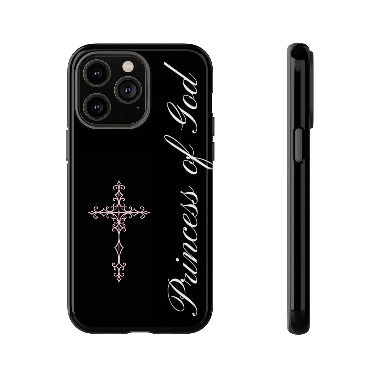 Princess of God Cross iPhone Case ✞ Pink Coquette Aesthetic Y2K Faith Phone Case