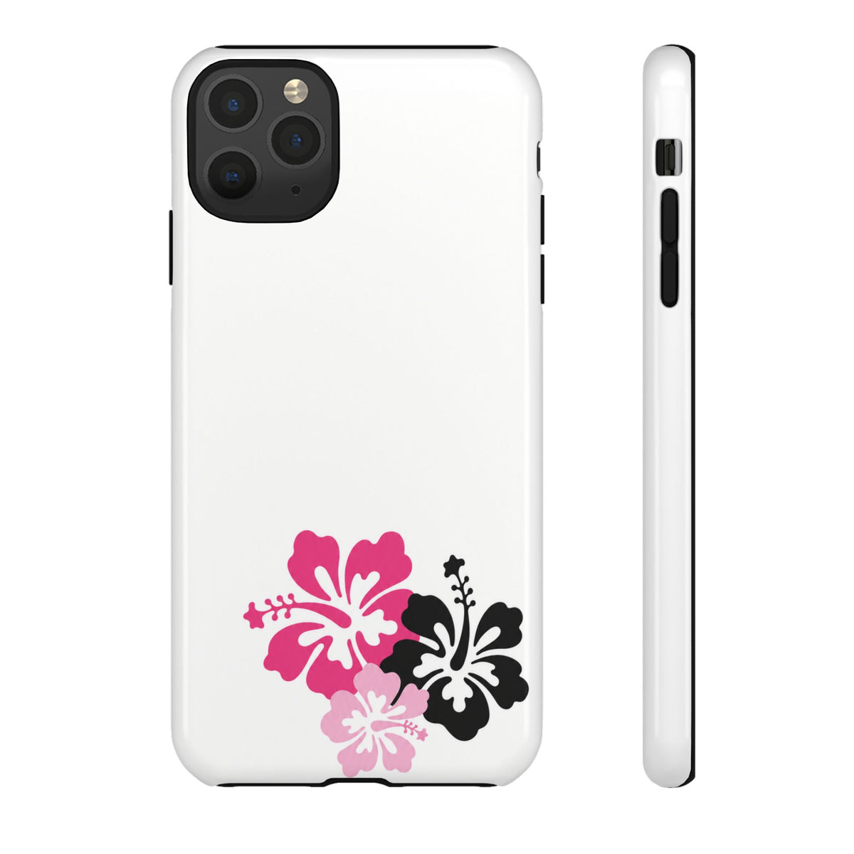 Y2K Hibiscus Floral White Phone Case | Cute Coquette Tropical iPhone Case | Glossy Protective Girly Cover| dejavuu