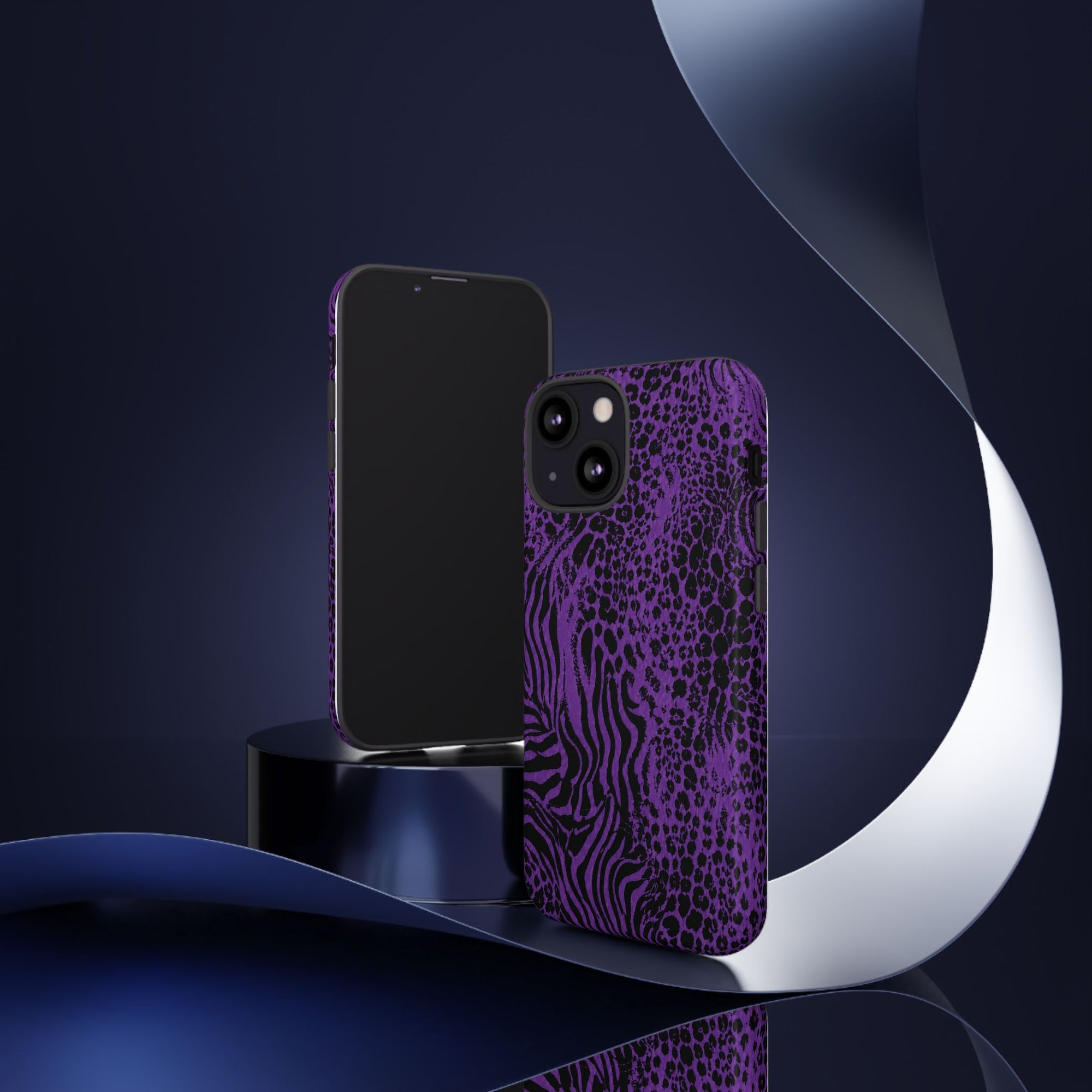 Dark Purple Mob Wife Phone Case | Y2K Animal Print iPhone Cover