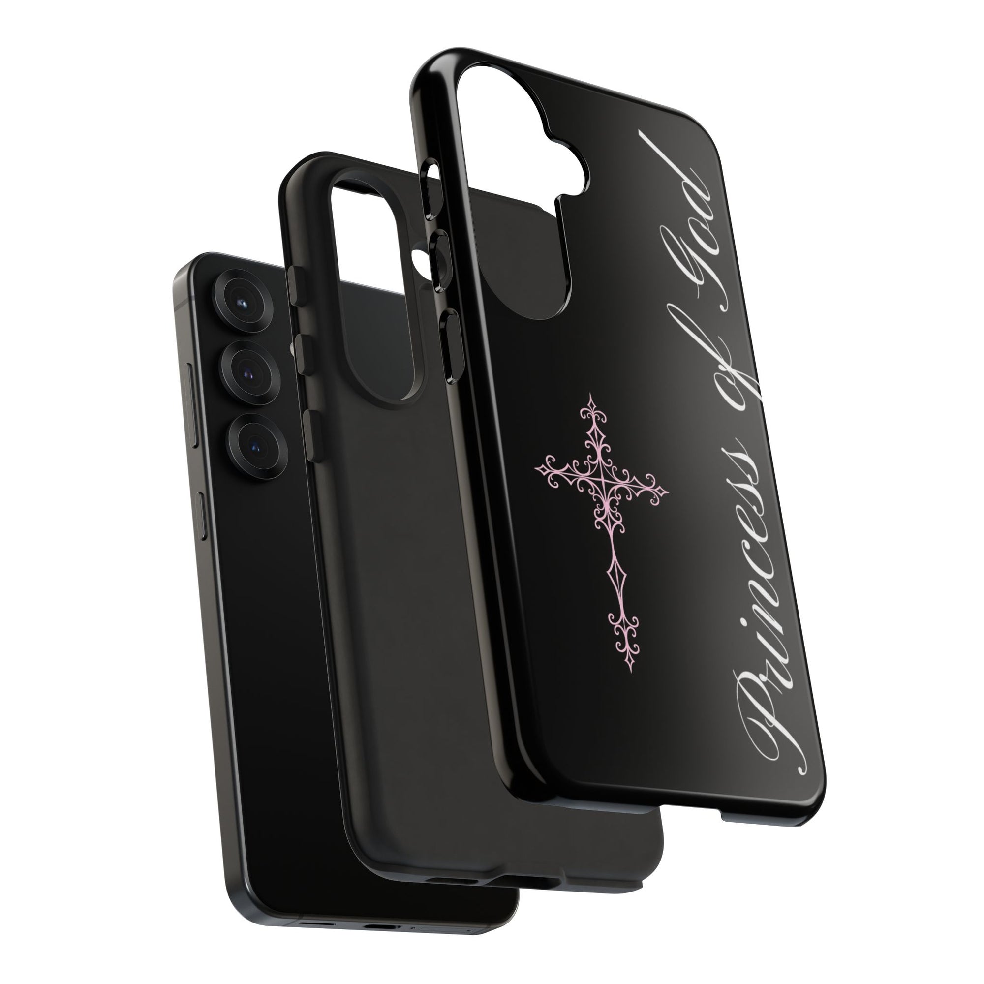 Princess of God Cross iPhone Case ✞ Pink Coquette Aesthetic Y2K Faith Phone Case