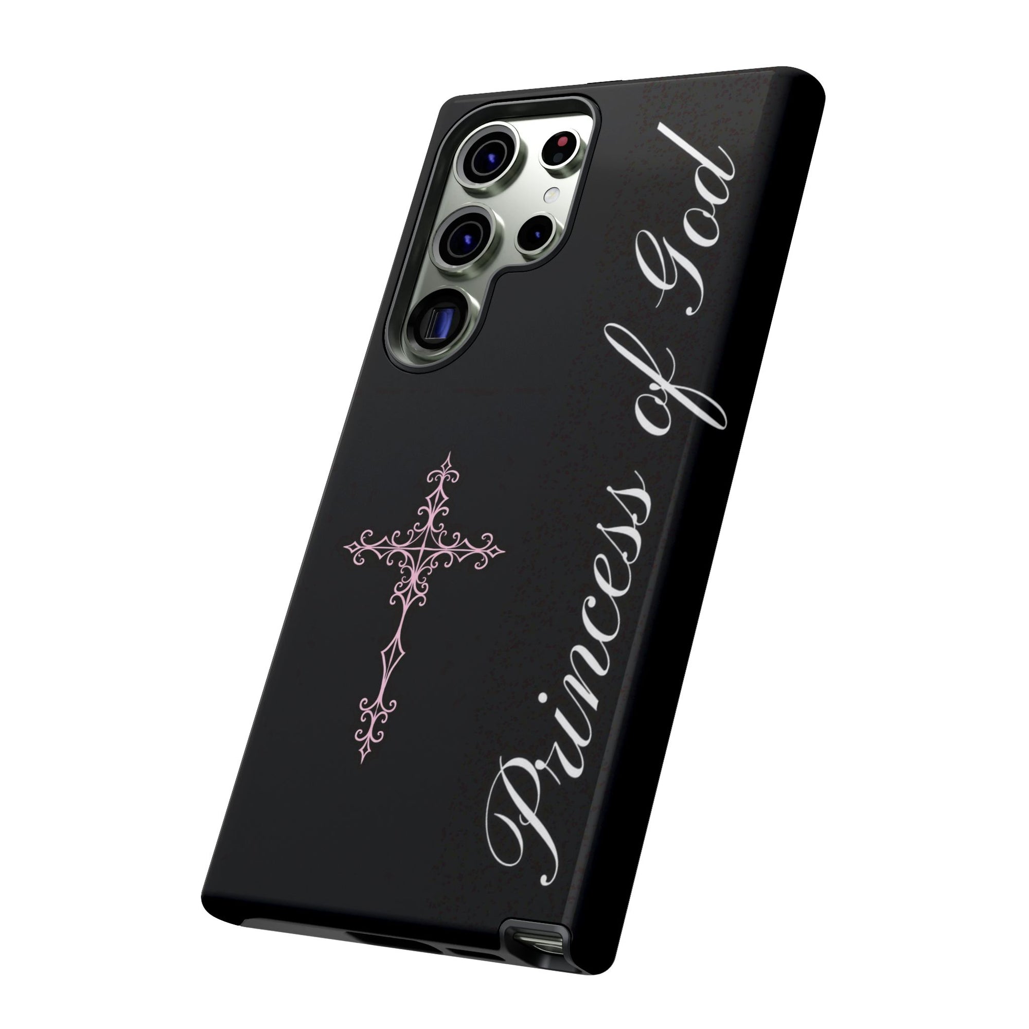 Princess of God Cross iPhone Case ✞ Pink Coquette Aesthetic Y2K Faith Phone Case