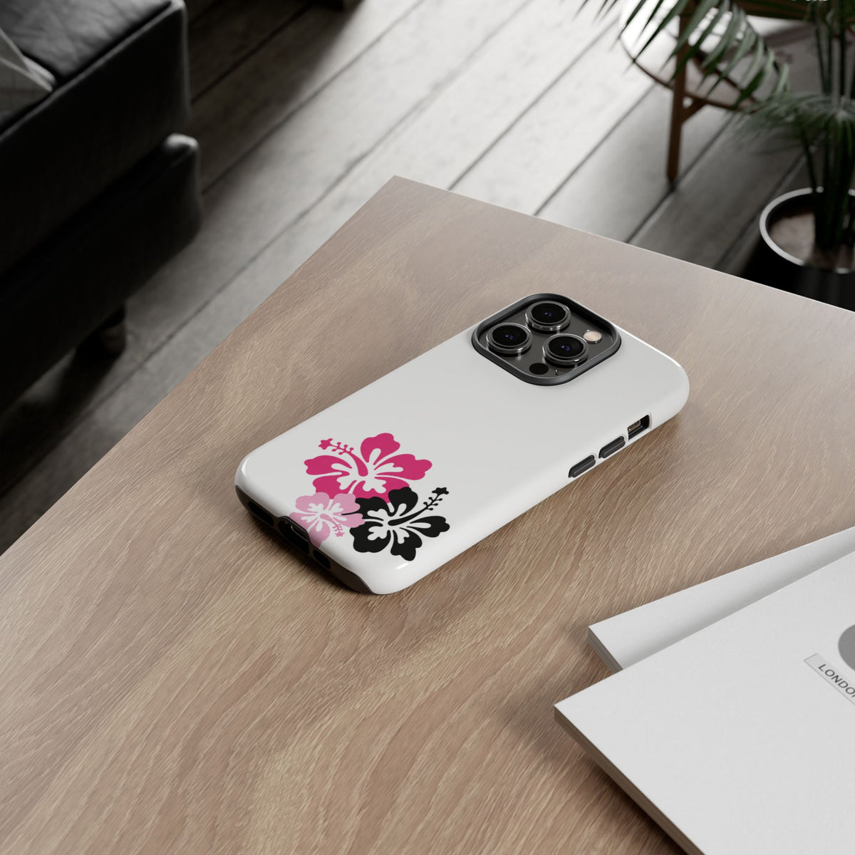 Y2K Hibiscus Floral White Phone Case | Cute Coquette Tropical iPhone Case | Glossy Protective Girly Cover| dejavuu