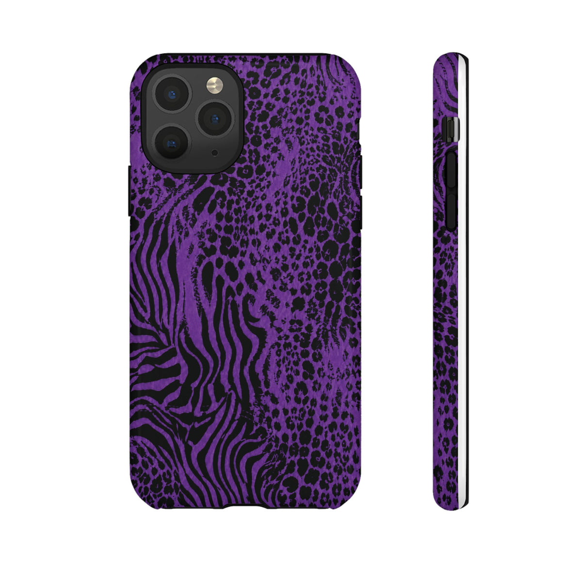 Dark Purple Mob Wife Phone Case | Y2K Animal Print iPhone Cover