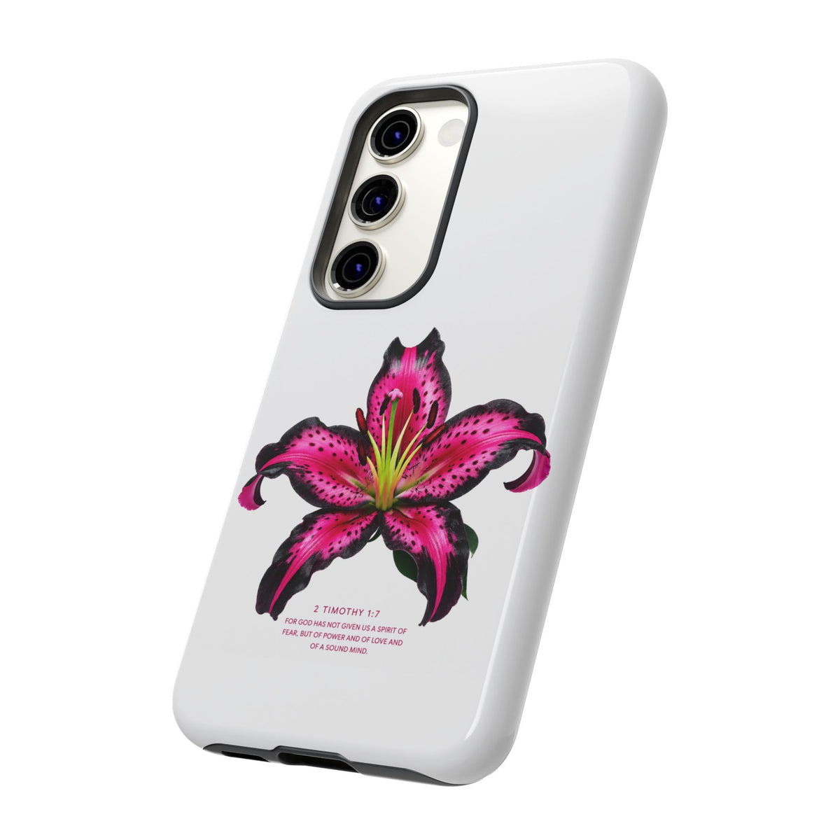 Pink Lily Christian iPhone Case ✝️ Coquette Faith Aesthetic Bible Verse Phone Case