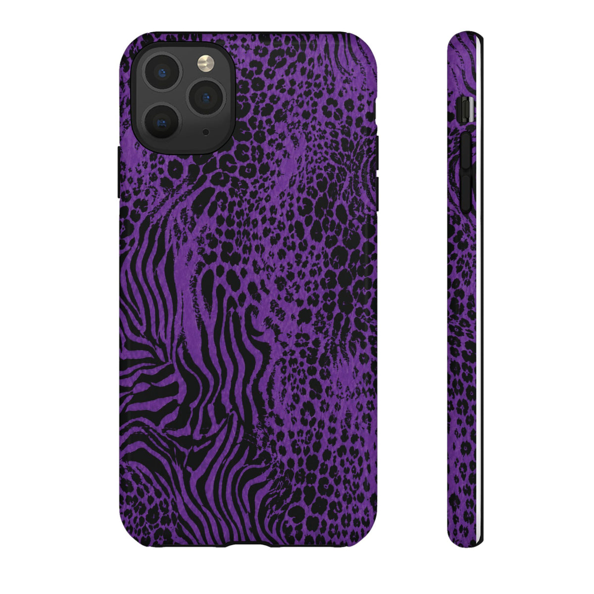 Dark Purple Mob Wife Phone Case | Y2K Animal Print iPhone Cover