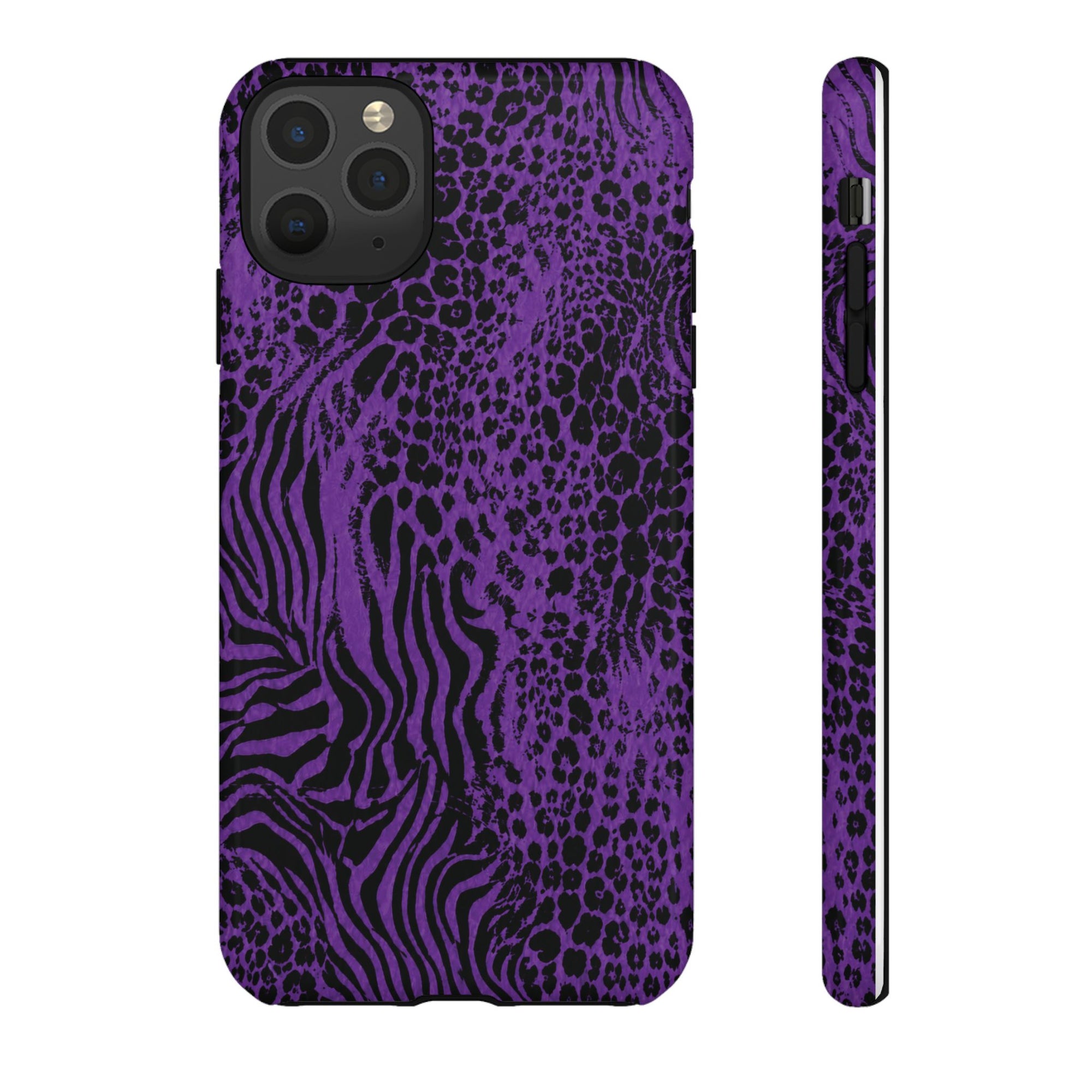 Dark Purple Mob Wife Phone Case | Y2K Animal Print iPhone Cover