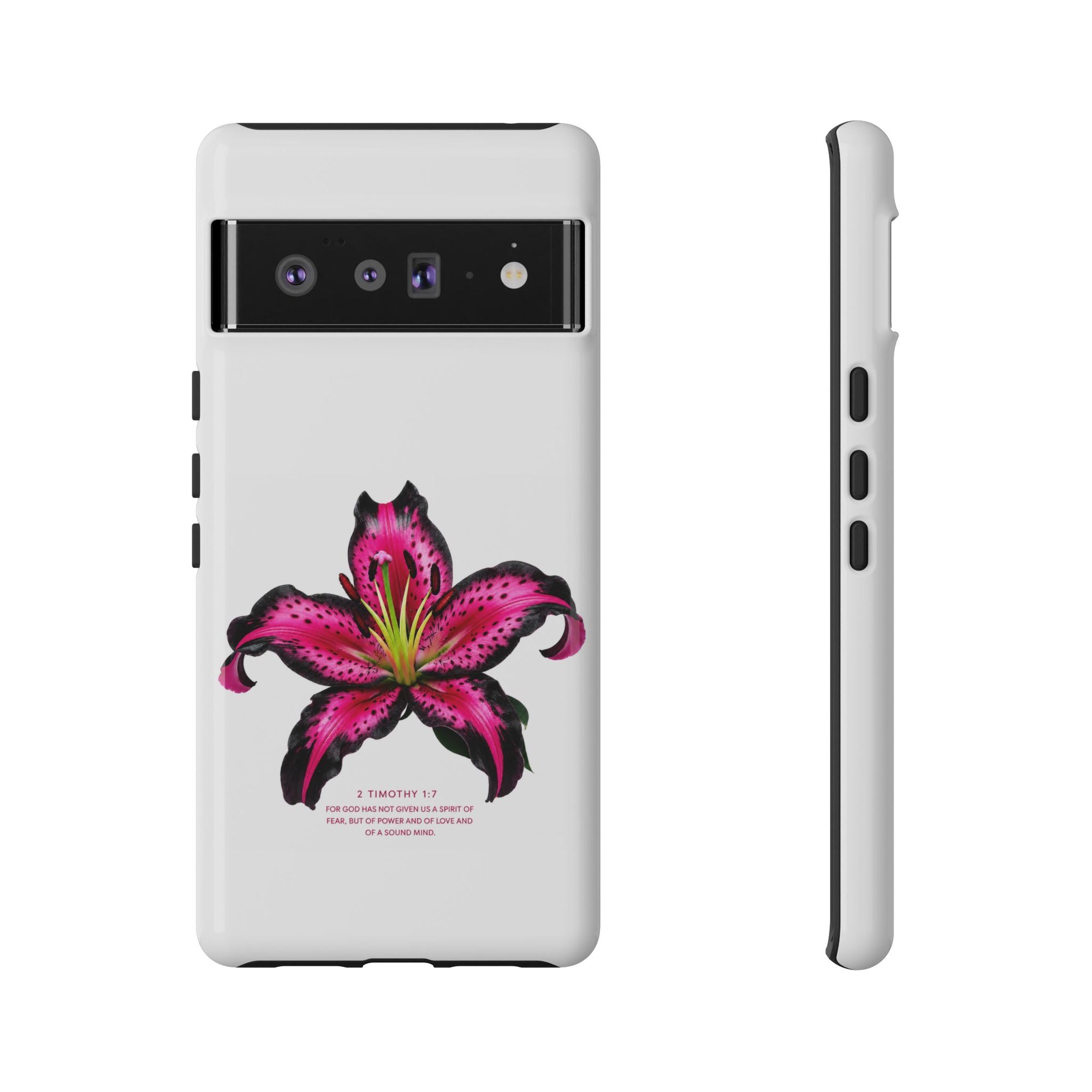 Pink Lily Christian iPhone Case ✝️ Coquette Faith Aesthetic Bible Verse Phone Case