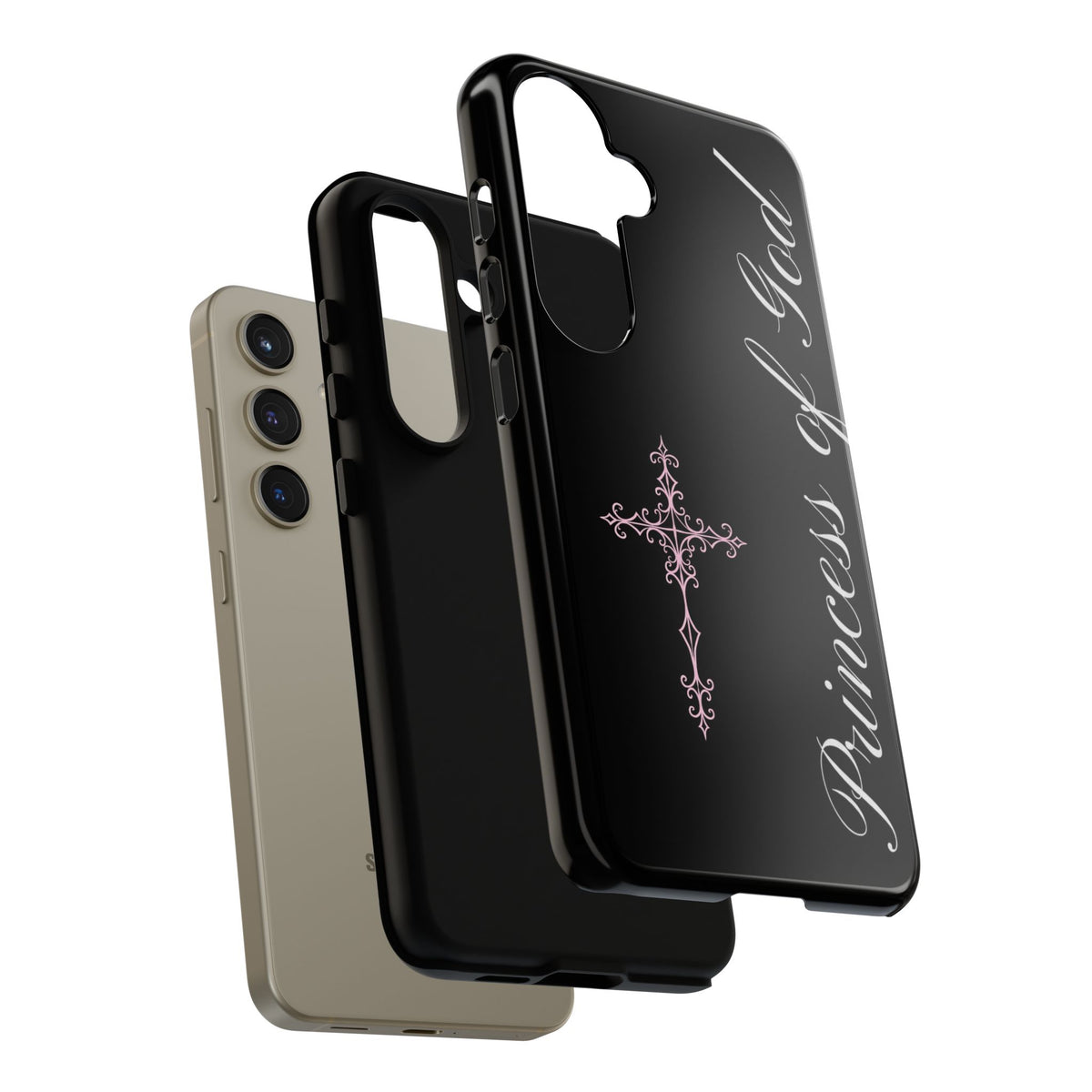 Princess of God Cross iPhone Case ✞ Pink Coquette Aesthetic Y2K Faith Phone Case