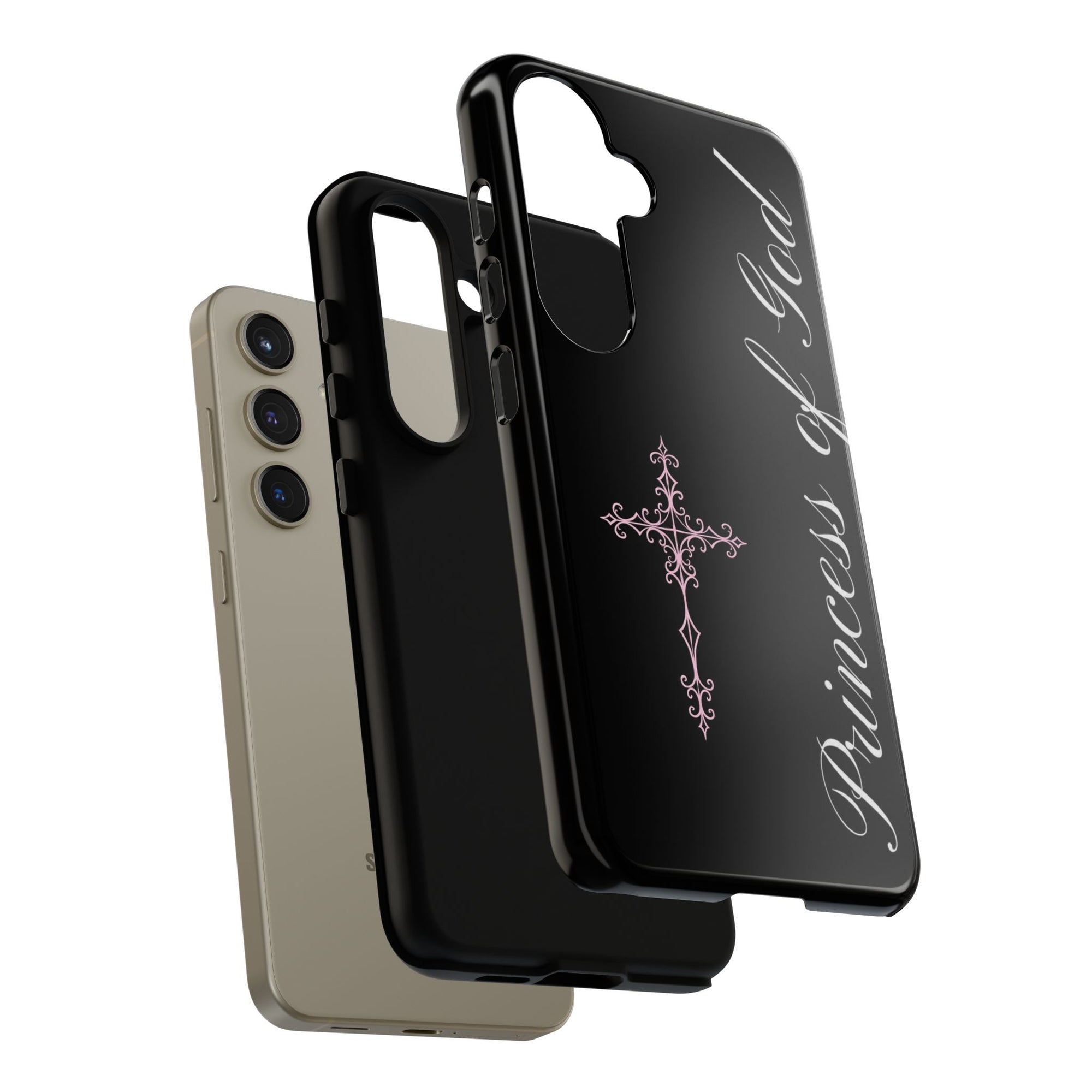 Princess of God Cross iPhone Case ✞ Pink Coquette Aesthetic Y2K Faith Phone Case
