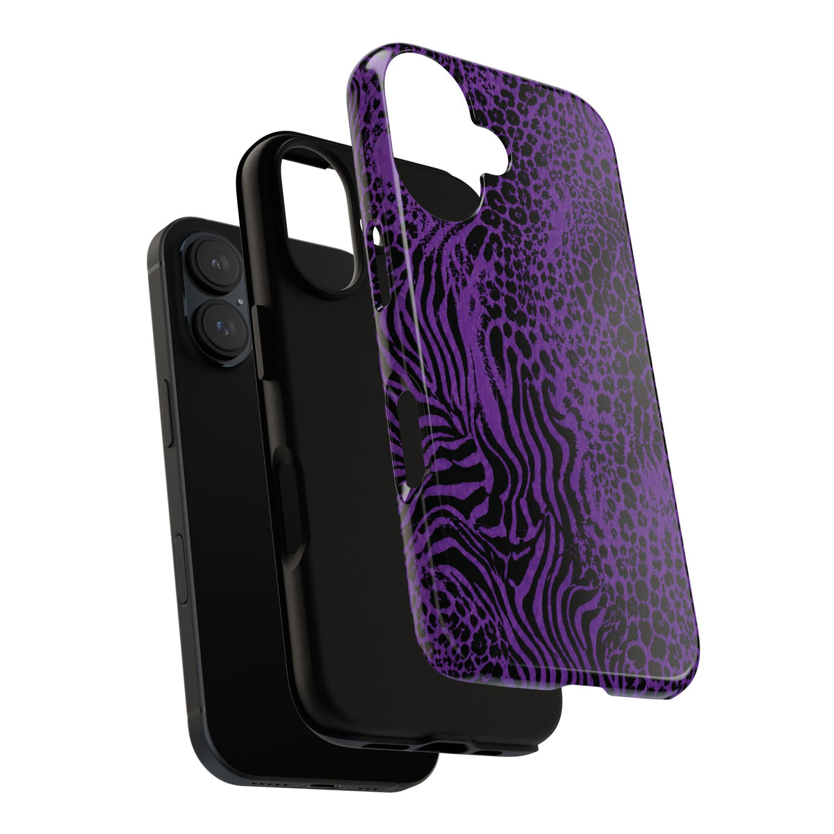 Dark Purple Mob Wife Phone Case | Y2K Animal Print iPhone Cover
