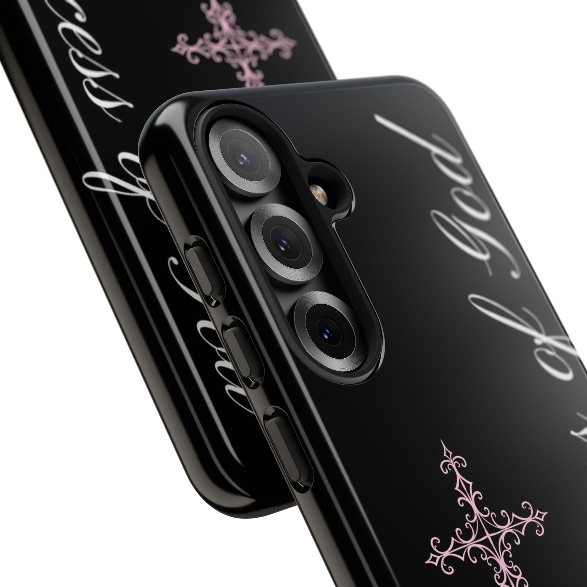 Princess of God Cross iPhone Case ✞ Pink Coquette Aesthetic Y2K Faith Phone Case