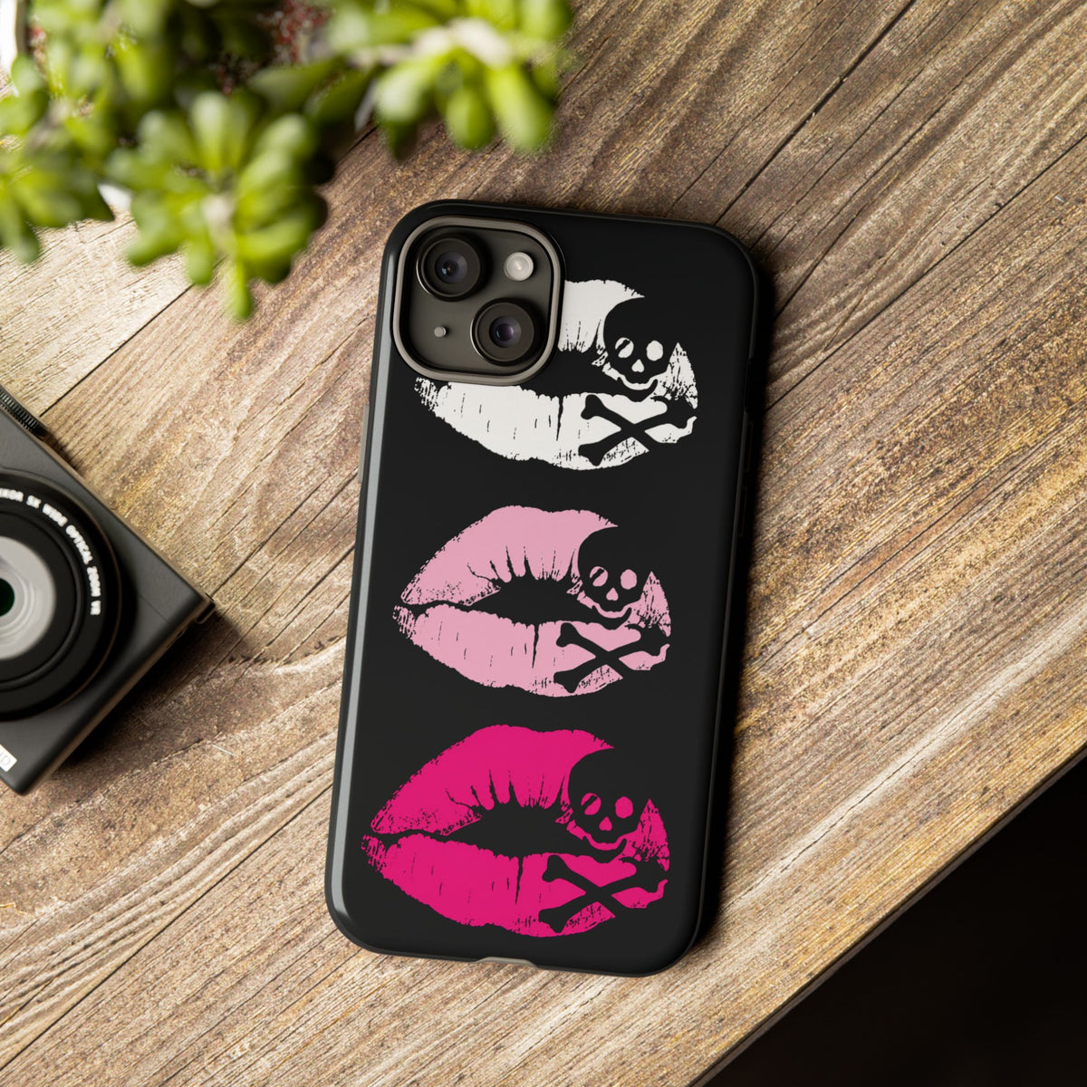 Skull Kiss Phone Case | Y2K Gothic Phone Case
