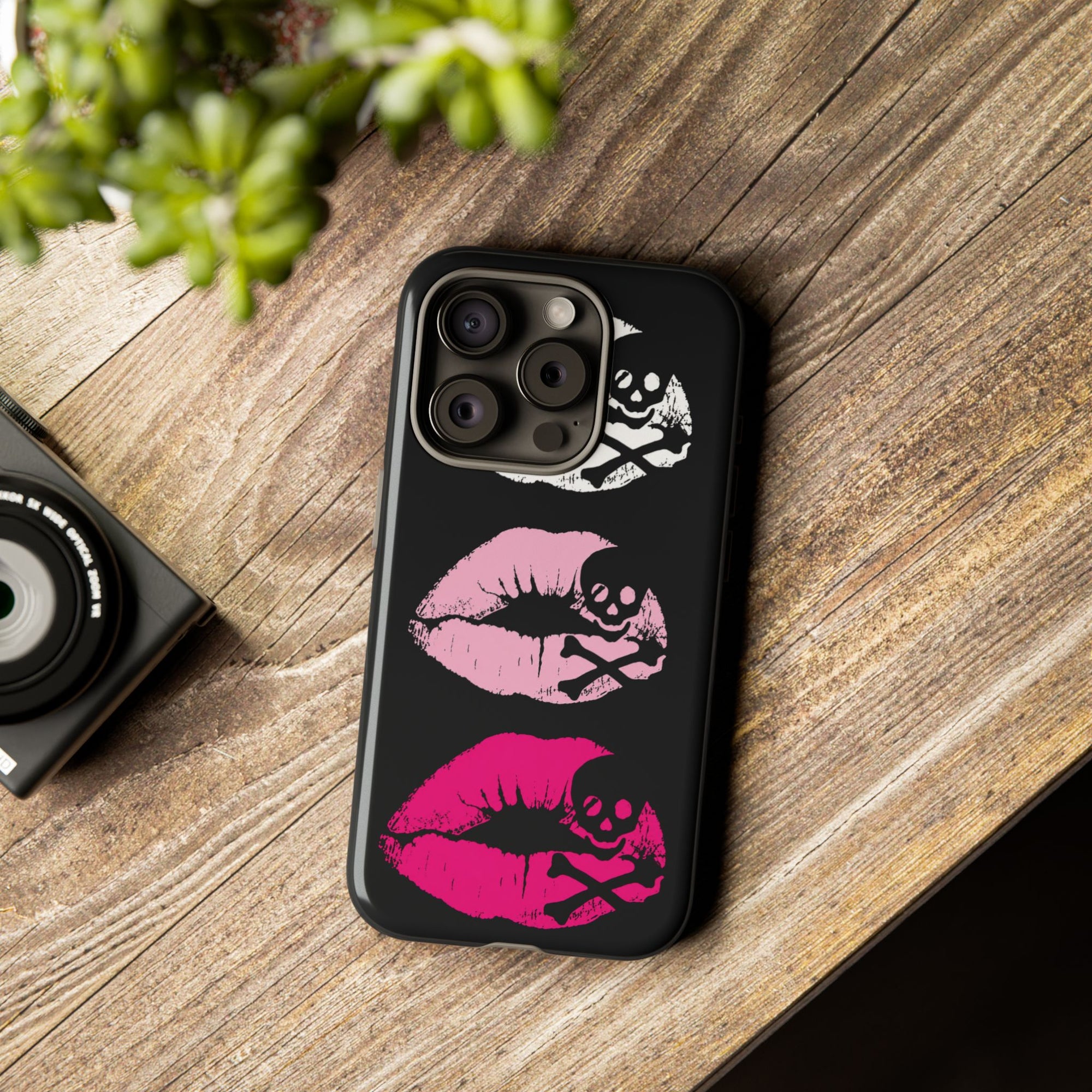 Skull Kiss Phone Case | Y2K Gothic Phone Case