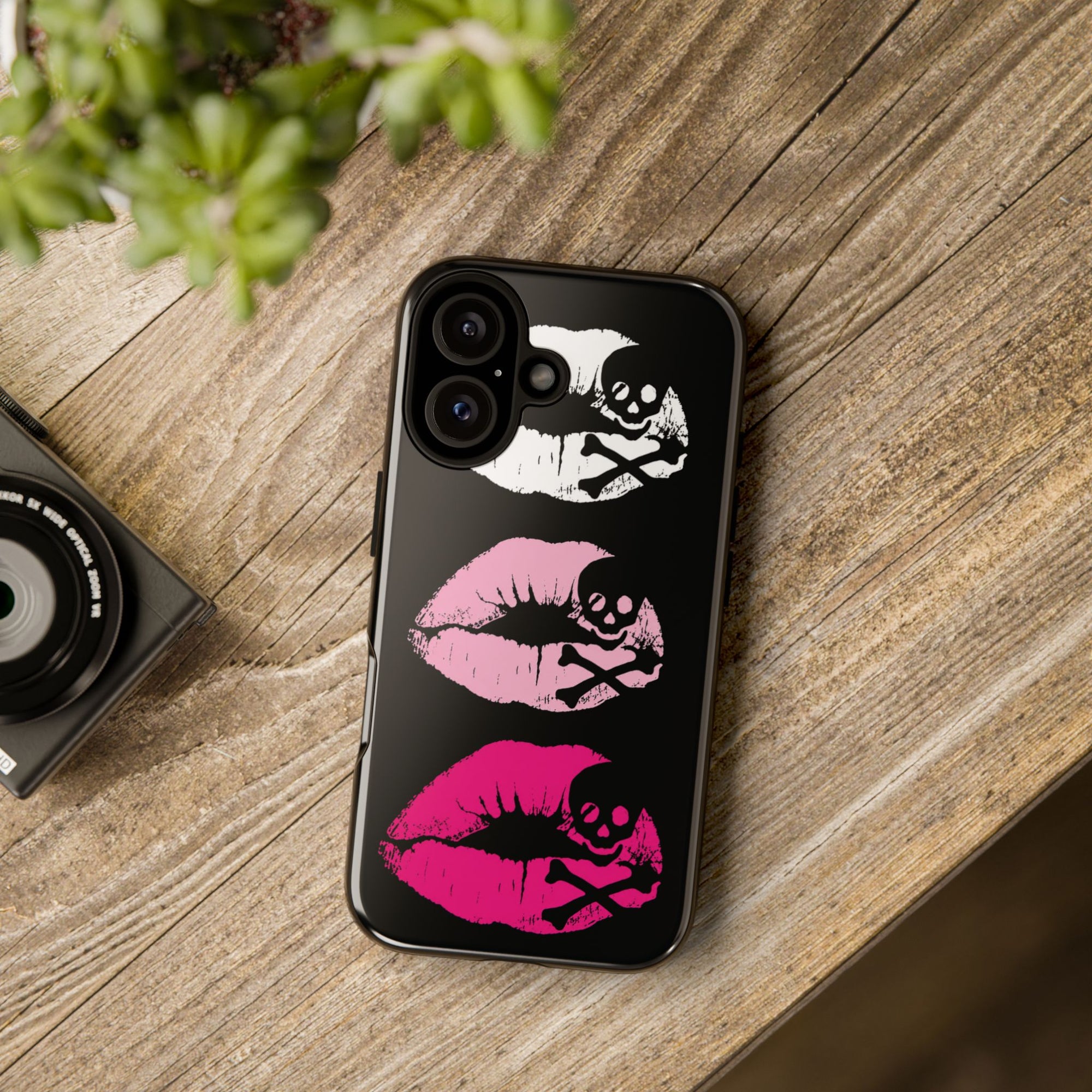 Skull Kiss Phone Case | Y2K Gothic Phone Case