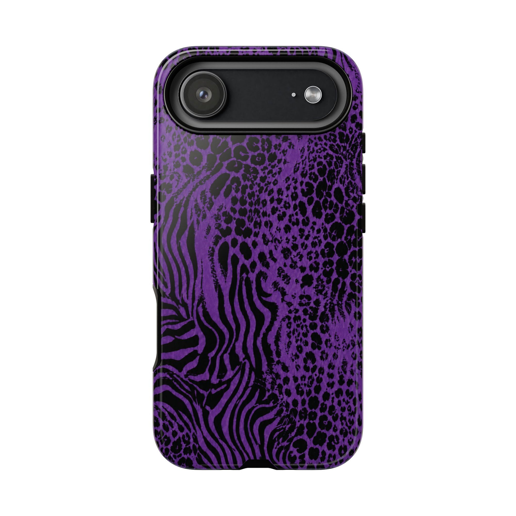 Dark Purple Mob Wife Phone Case | Y2K Animal Print iPhone Cover