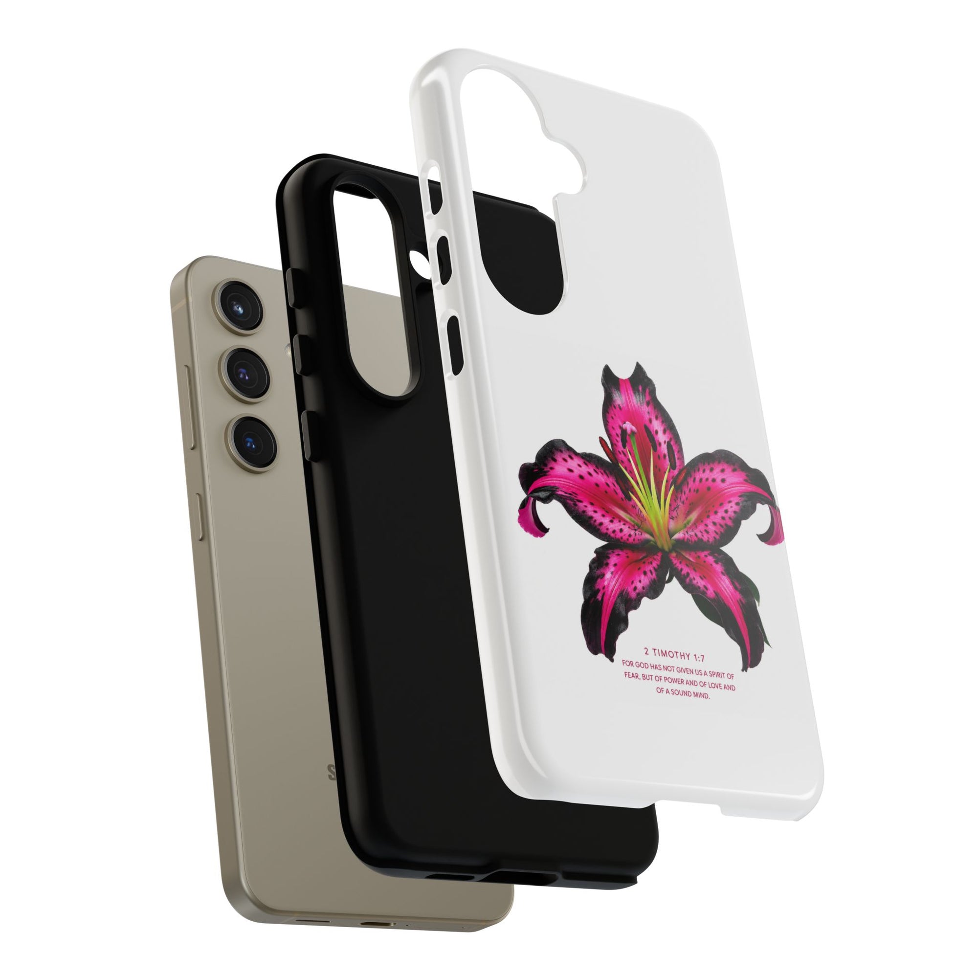 Pink Lily Christian iPhone Case ✝️ Coquette Faith Aesthetic Bible Verse Phone Case