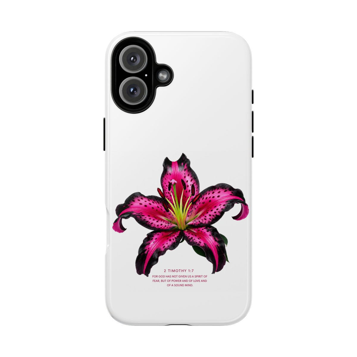 Pink Lily Christian iPhone Case ✝️ Coquette Faith Aesthetic Bible Verse Phone Case
