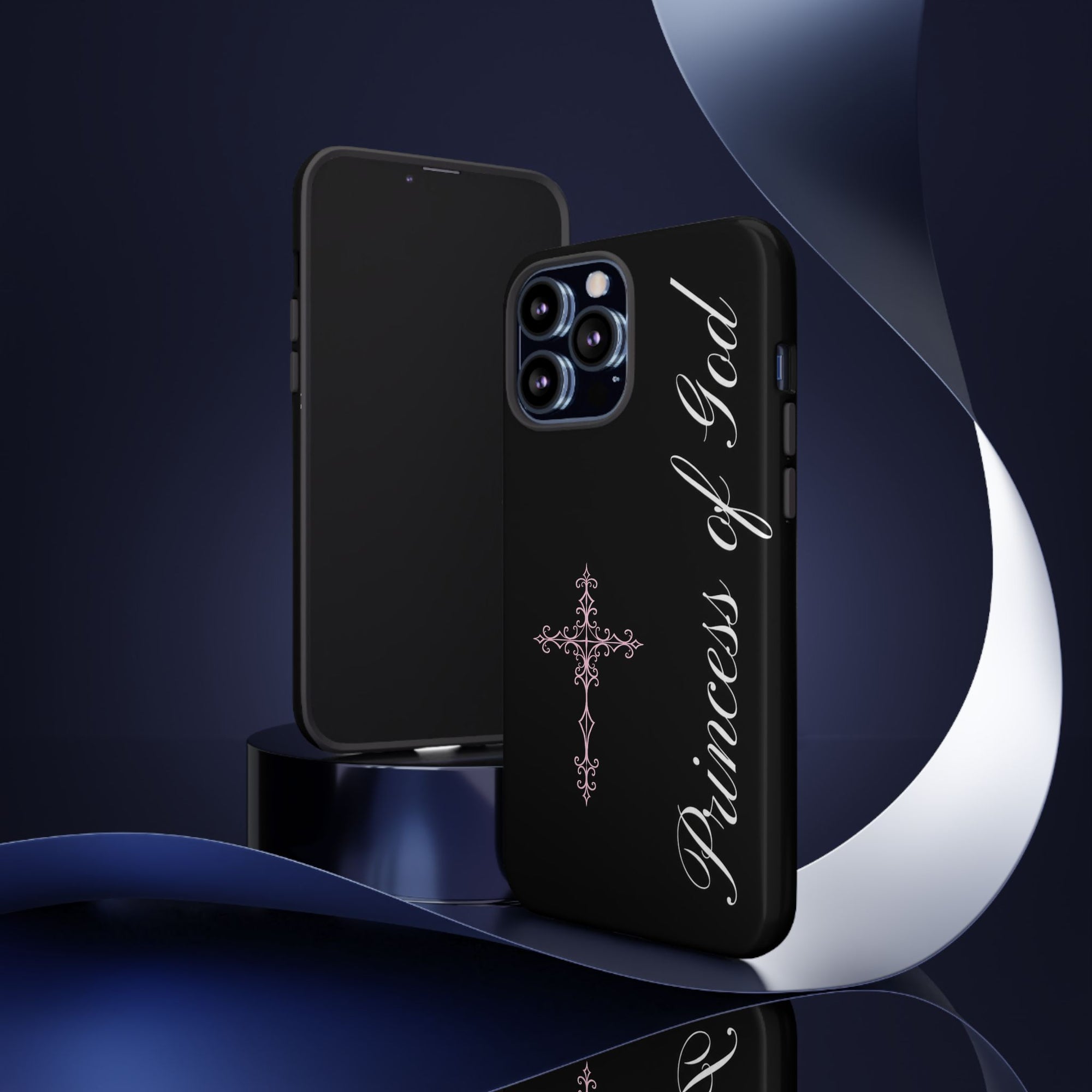 Princess of God Cross iPhone Case ✞ Pink Coquette Aesthetic Y2K Faith Phone Case