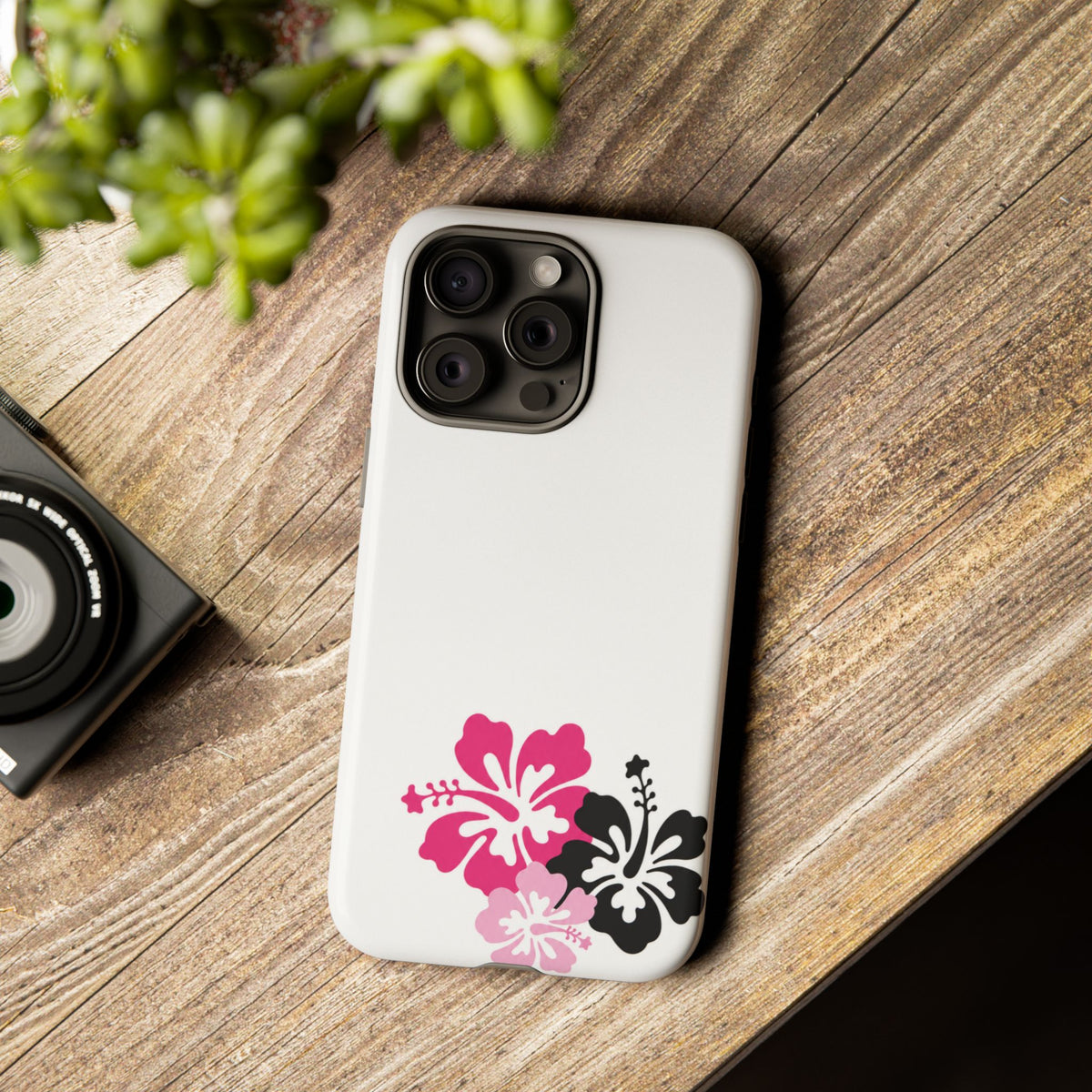 Y2K Hibiscus Floral White Phone Case | Cute Coquette Tropical iPhone Case | Glossy Protective Girly Cover| dejavuu