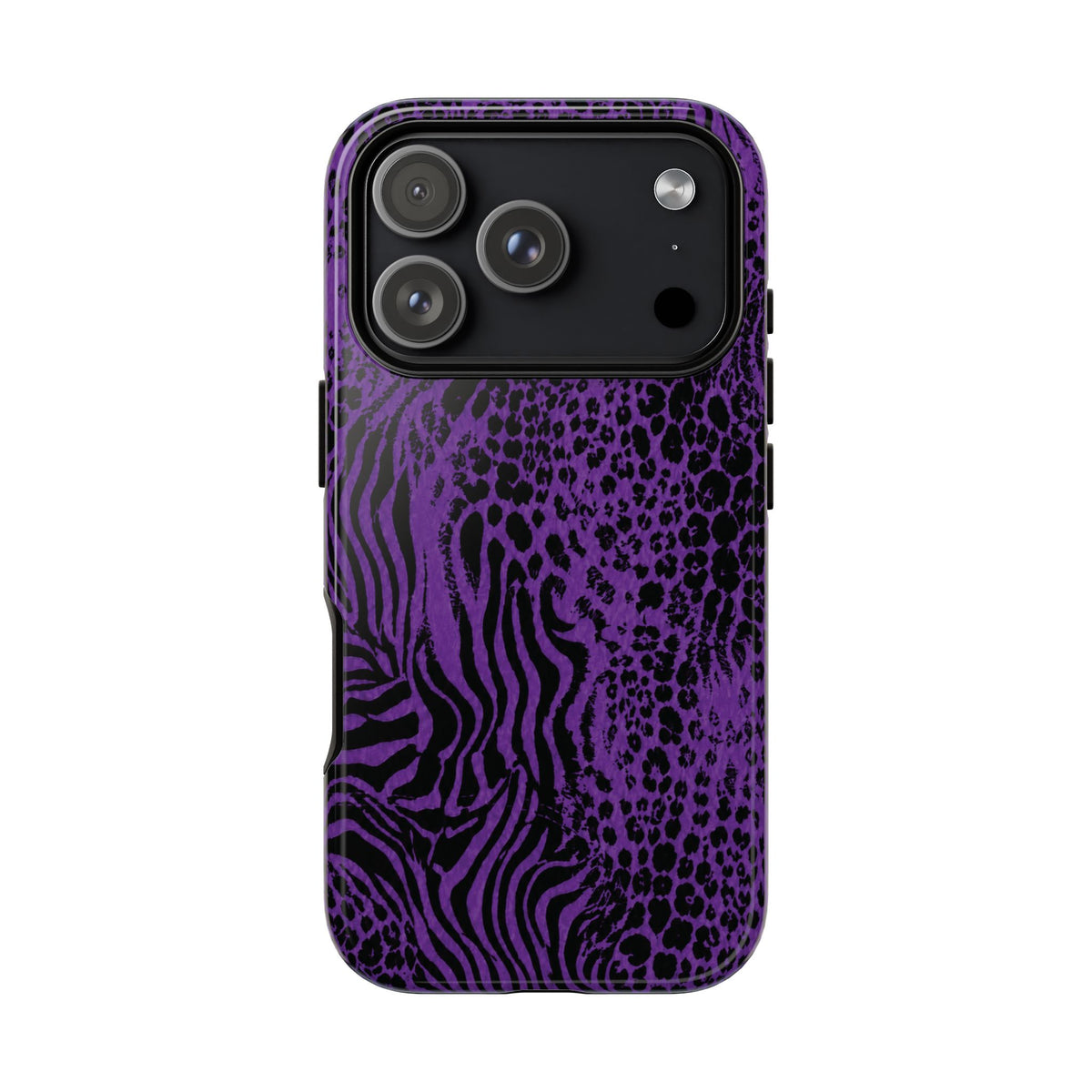 Dark Purple Mob Wife Phone Case | Y2K Animal Print iPhone Cover