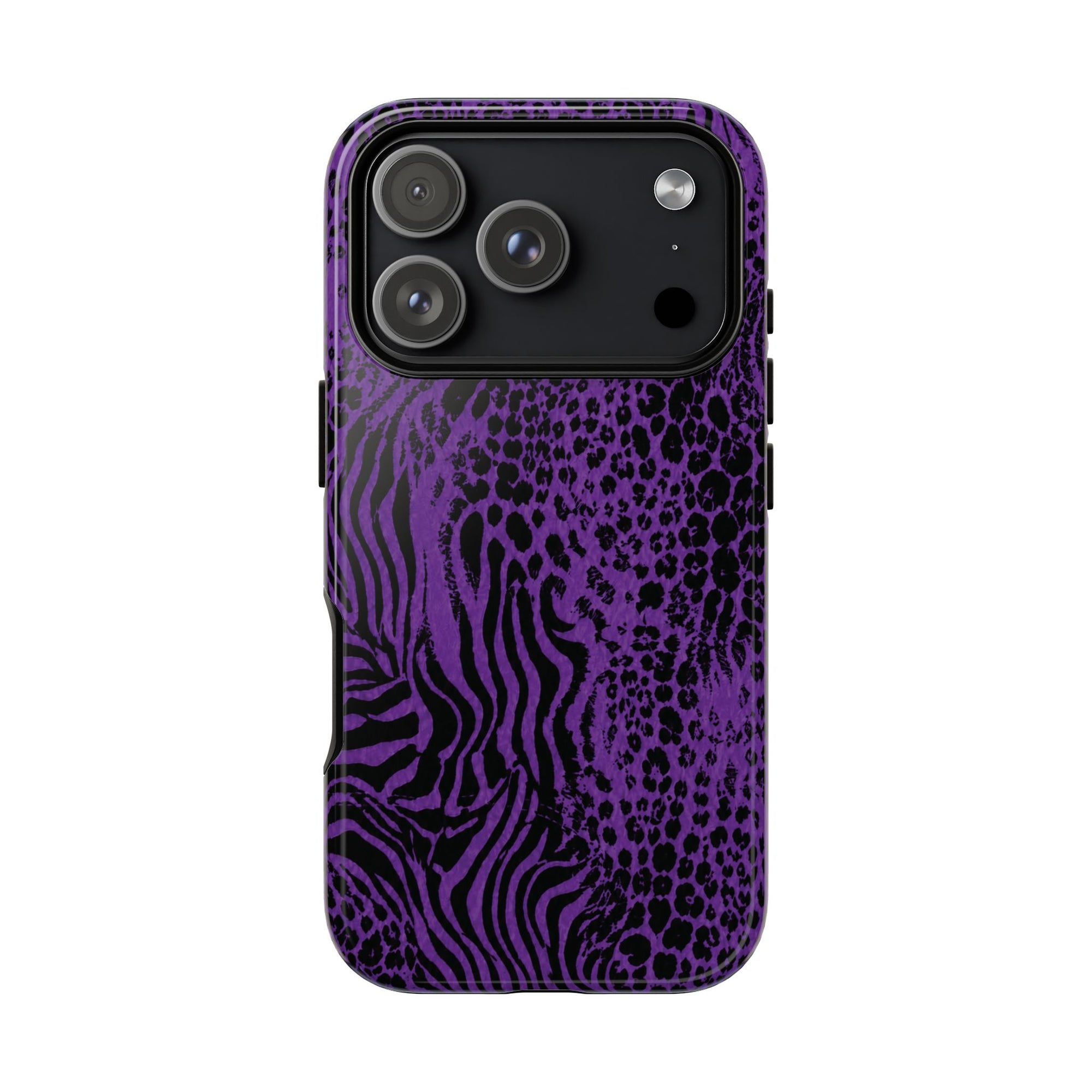 Dark Purple Mob Wife Phone Case | Y2K Animal Print iPhone Cover