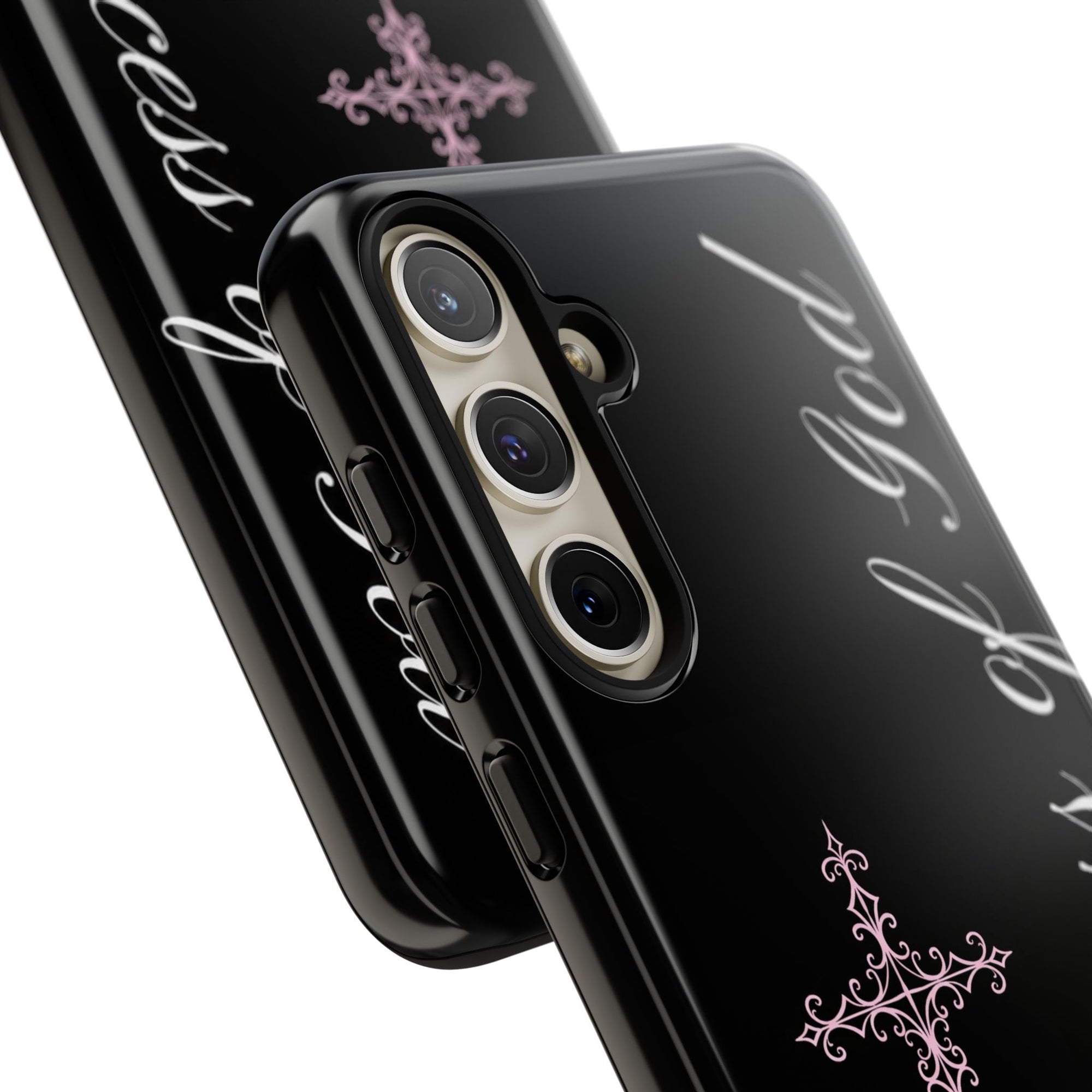 Princess of God Cross iPhone Case ✞ Pink Coquette Aesthetic Y2K Faith Phone Case