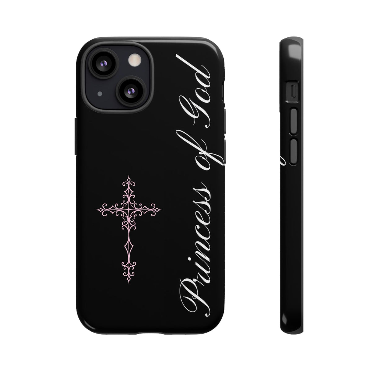 Princess of God Cross iPhone Case ✞ Pink Coquette Aesthetic Y2K Faith Phone Case