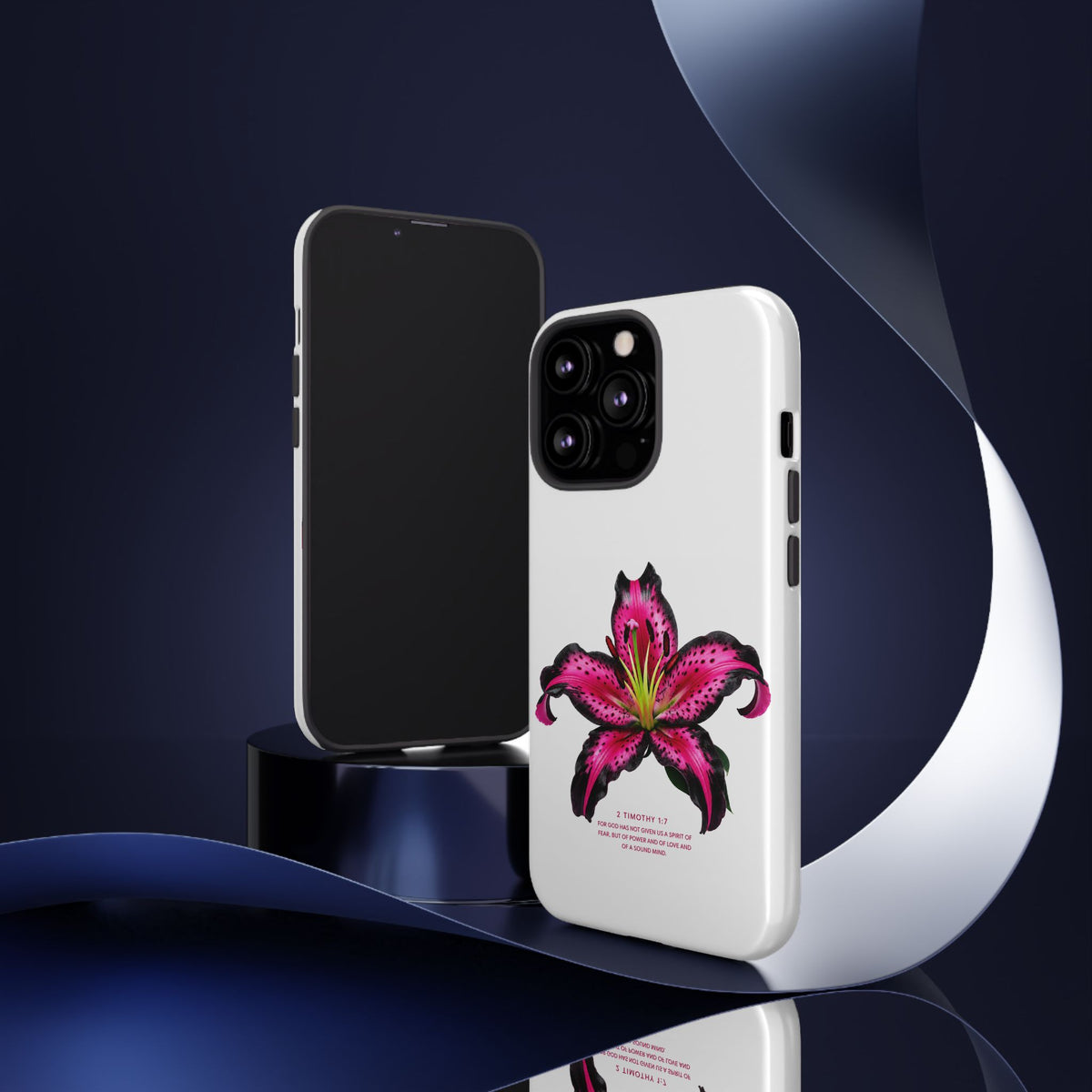 Pink Lily Christian iPhone Case ✝️ Coquette Faith Aesthetic Bible Verse Phone Case