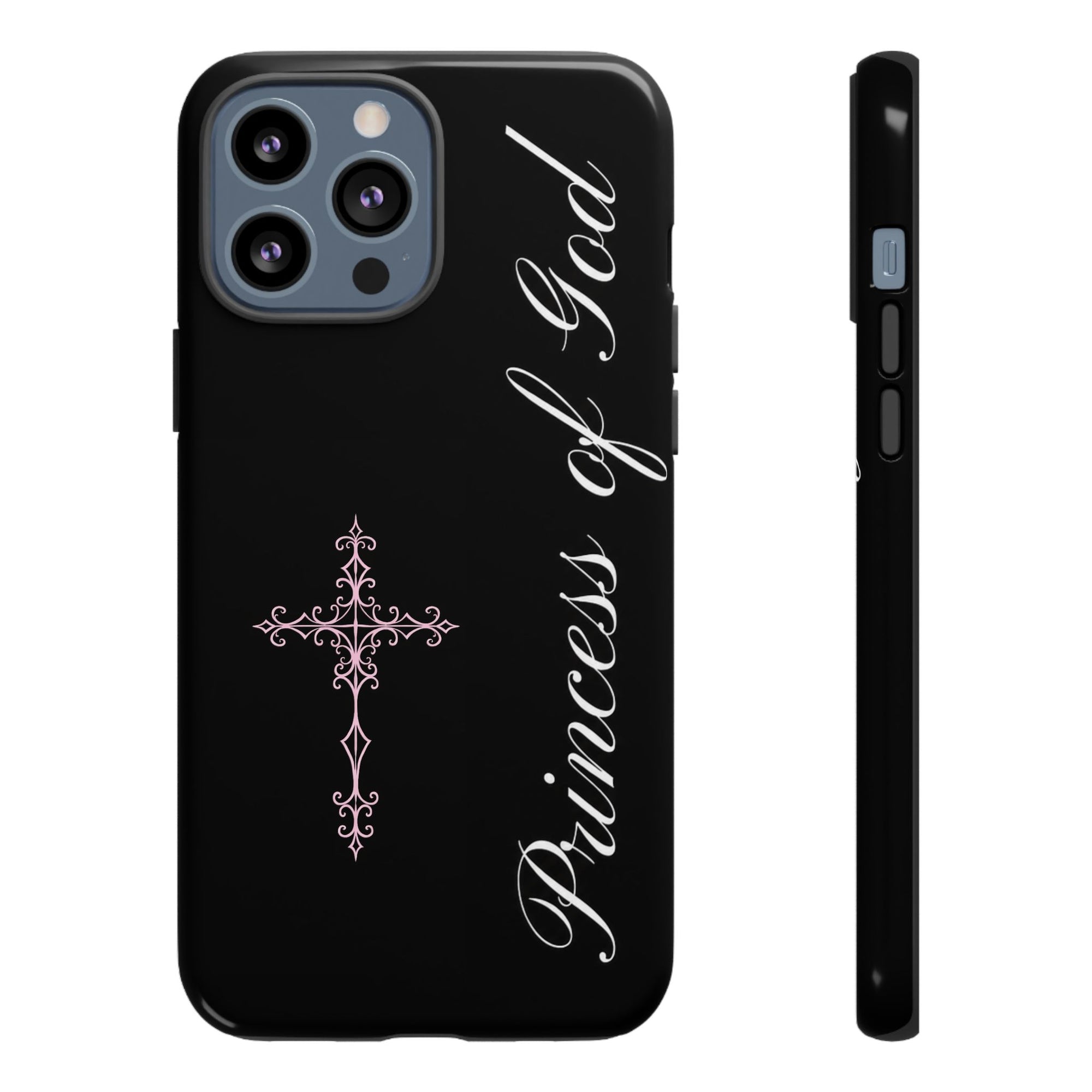 Princess of God Cross iPhone Case ✞ Pink Coquette Aesthetic Y2K Faith Phone Case