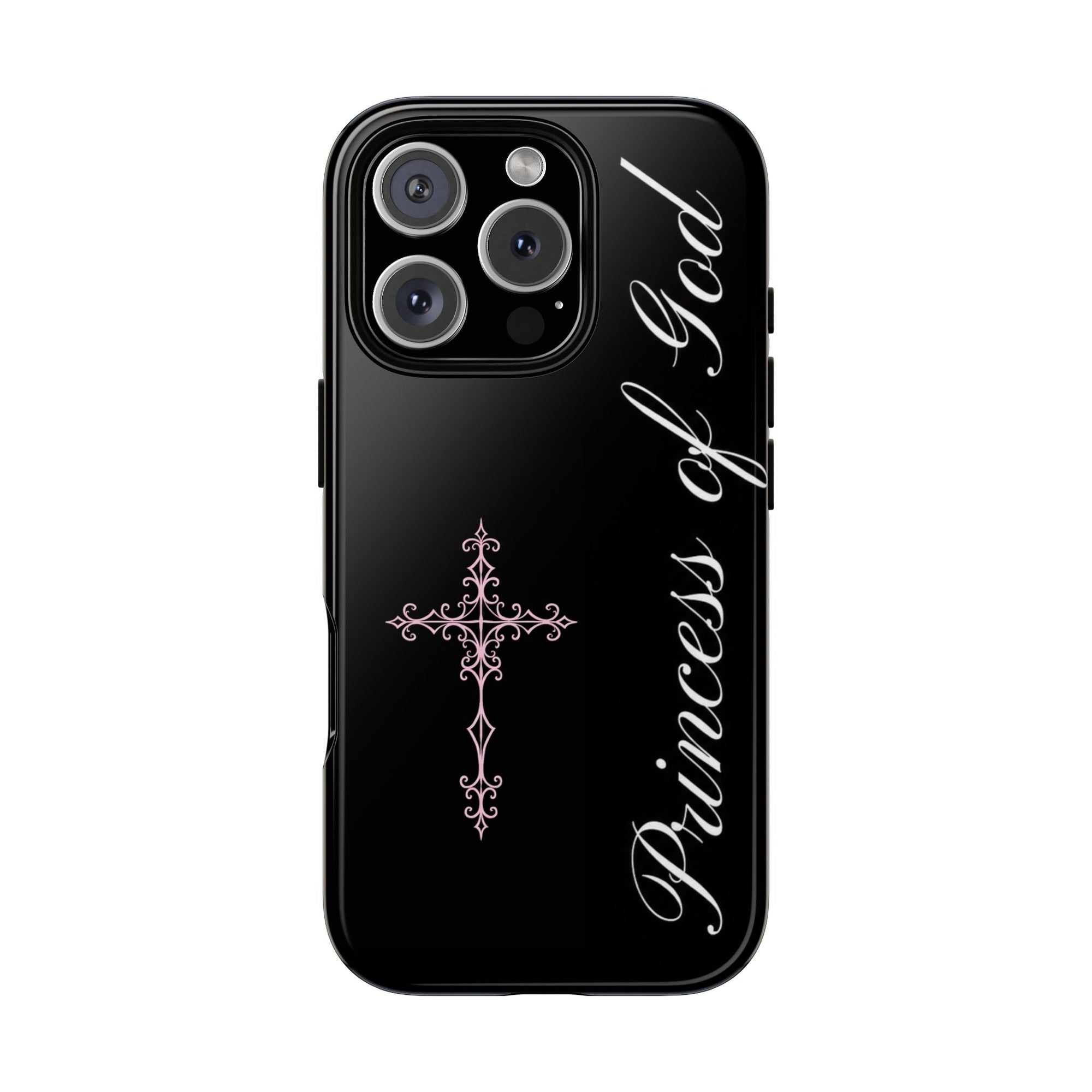 Princess of God Cross iPhone Case ✞ Pink Coquette Aesthetic Y2K Faith Phone Case