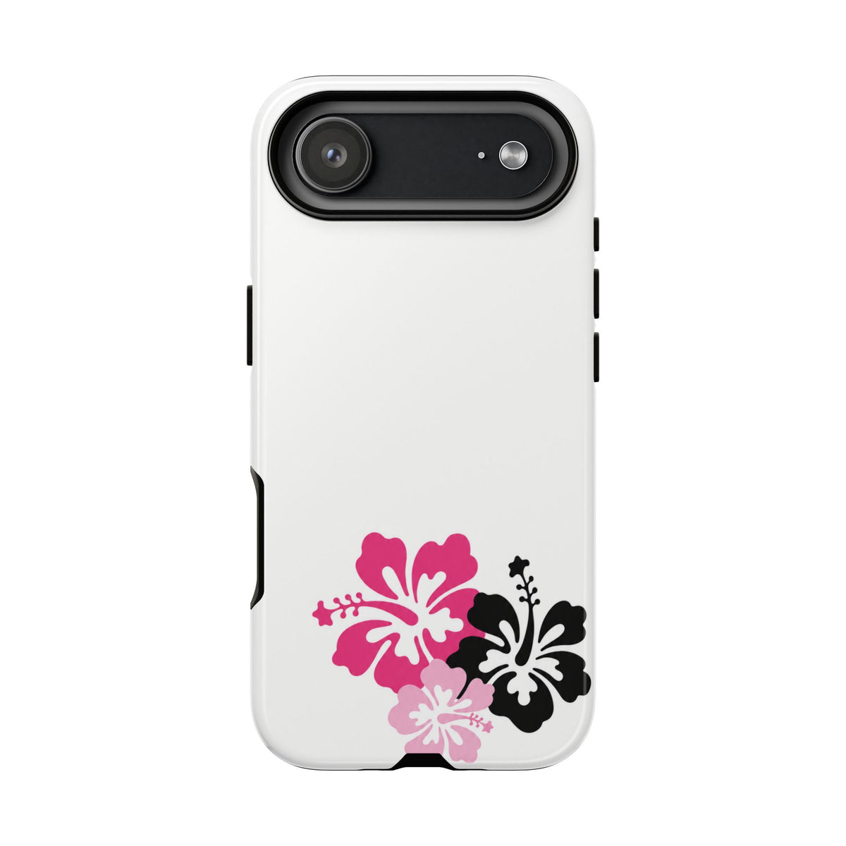 Y2K Hibiscus Floral White Phone Case | Cute Coquette Tropical iPhone Case | Glossy Protective Girly Cover| dejavuu