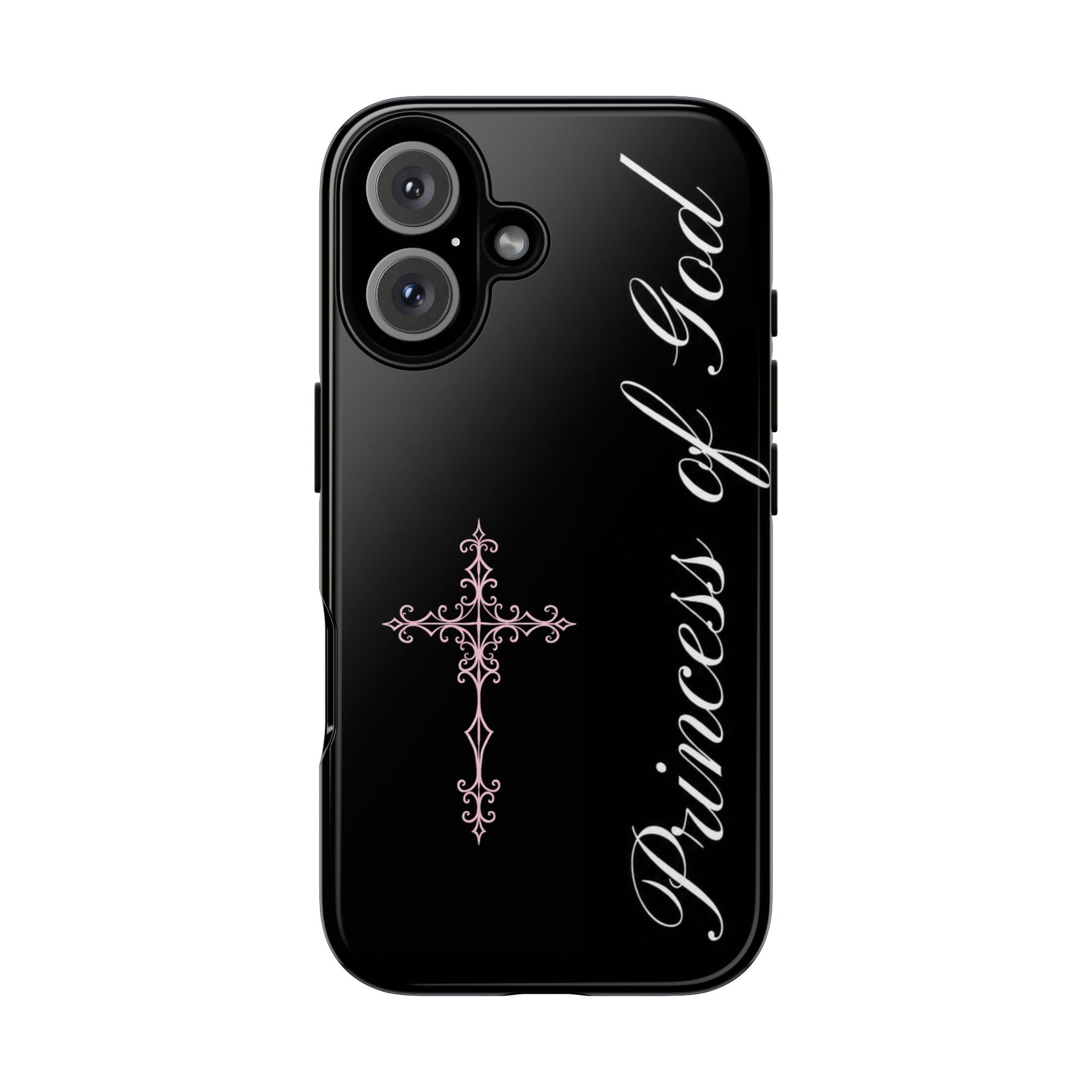 Princess of God Cross iPhone Case ✞ Pink Coquette Aesthetic Y2K Faith Phone Case