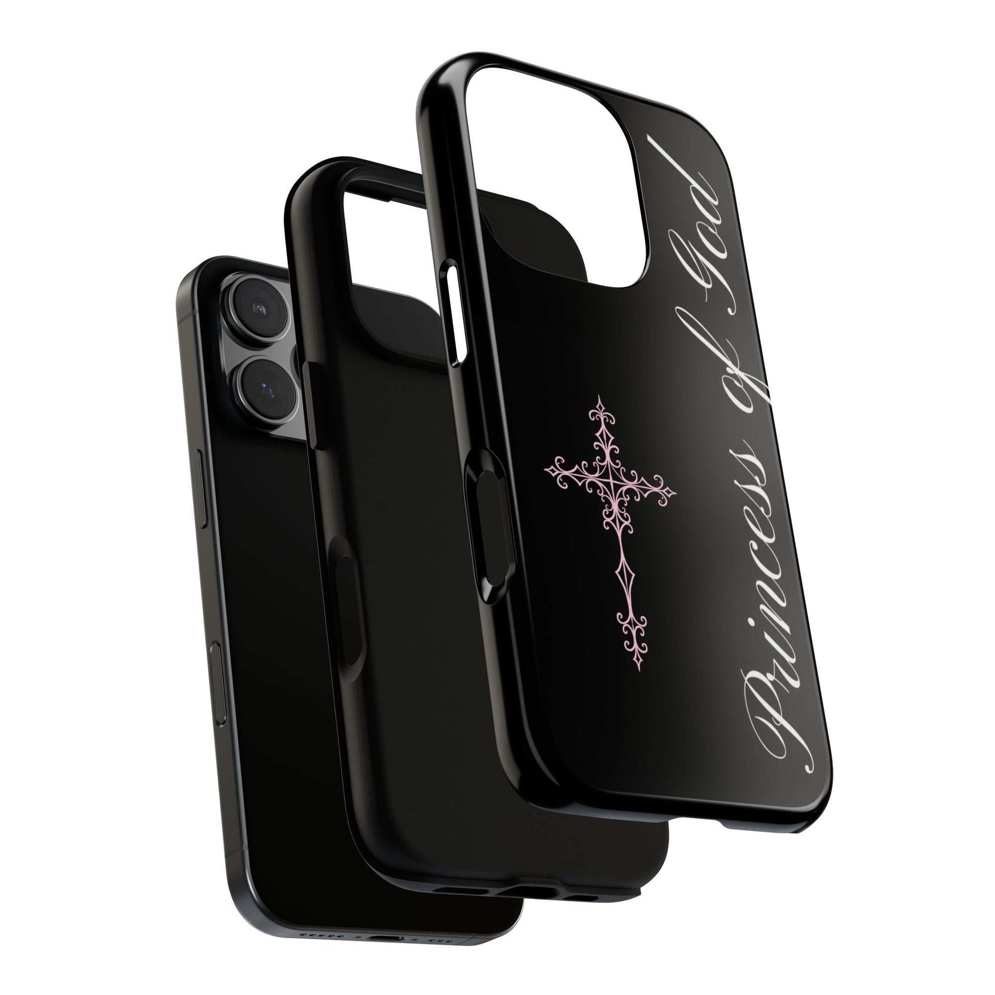 Princess of God Cross iPhone Case ✞ Pink Coquette Aesthetic Y2K Faith Phone Case