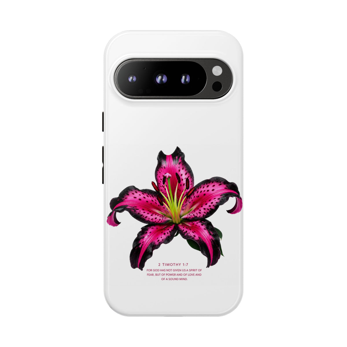 Pink Lily Christian iPhone Case ✝️ Coquette Faith Aesthetic Bible Verse Phone Case