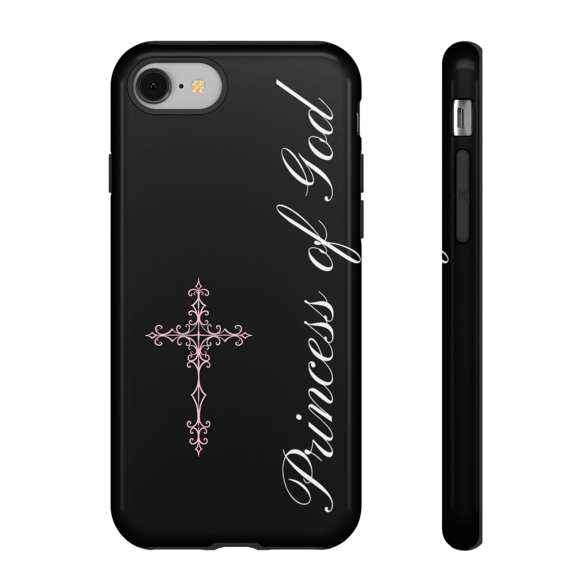 Princess of God Cross iPhone Case ✞ Pink Coquette Aesthetic Y2K Faith Phone Case