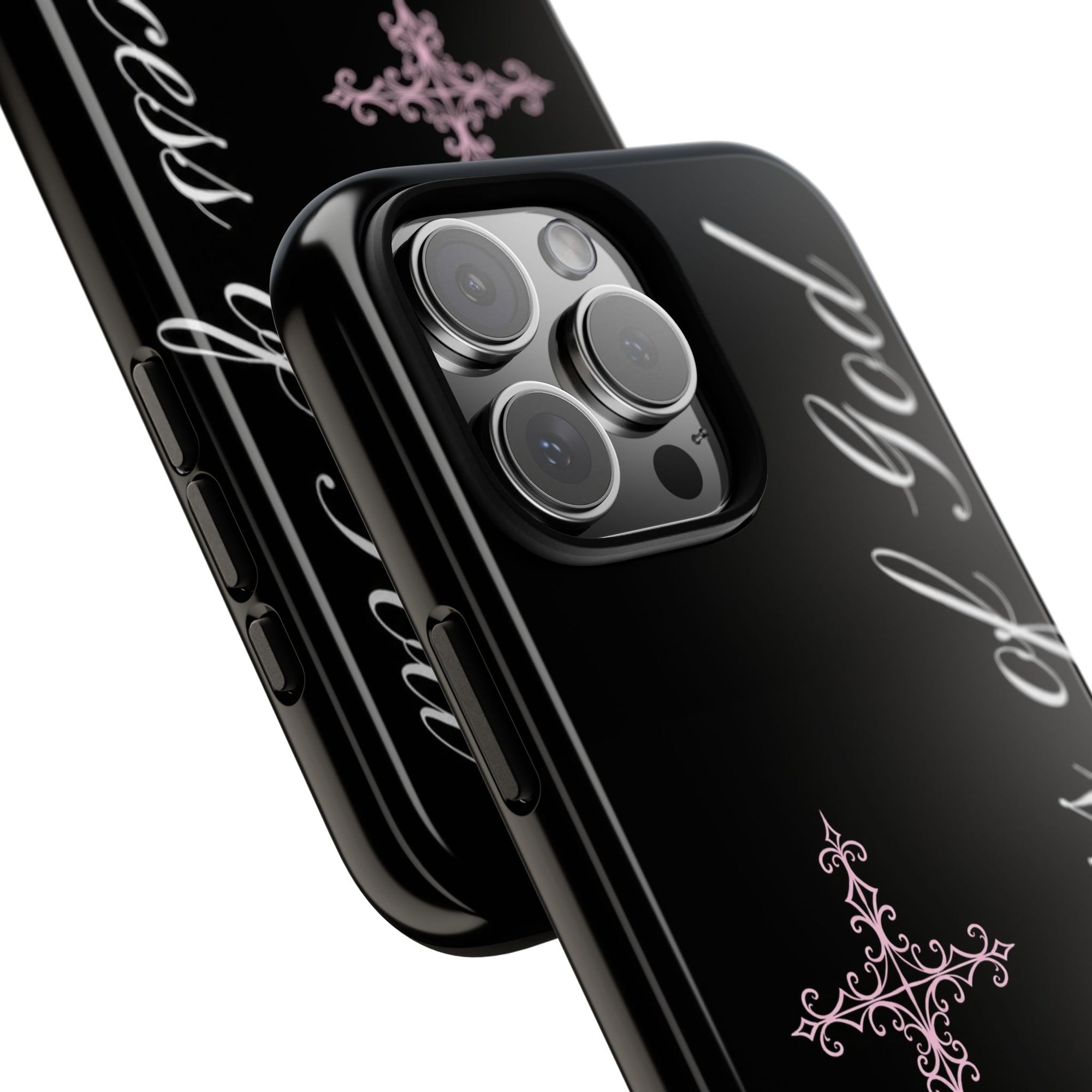 Princess of God Cross iPhone Case ✞ Pink Coquette Aesthetic Y2K Faith Phone Case
