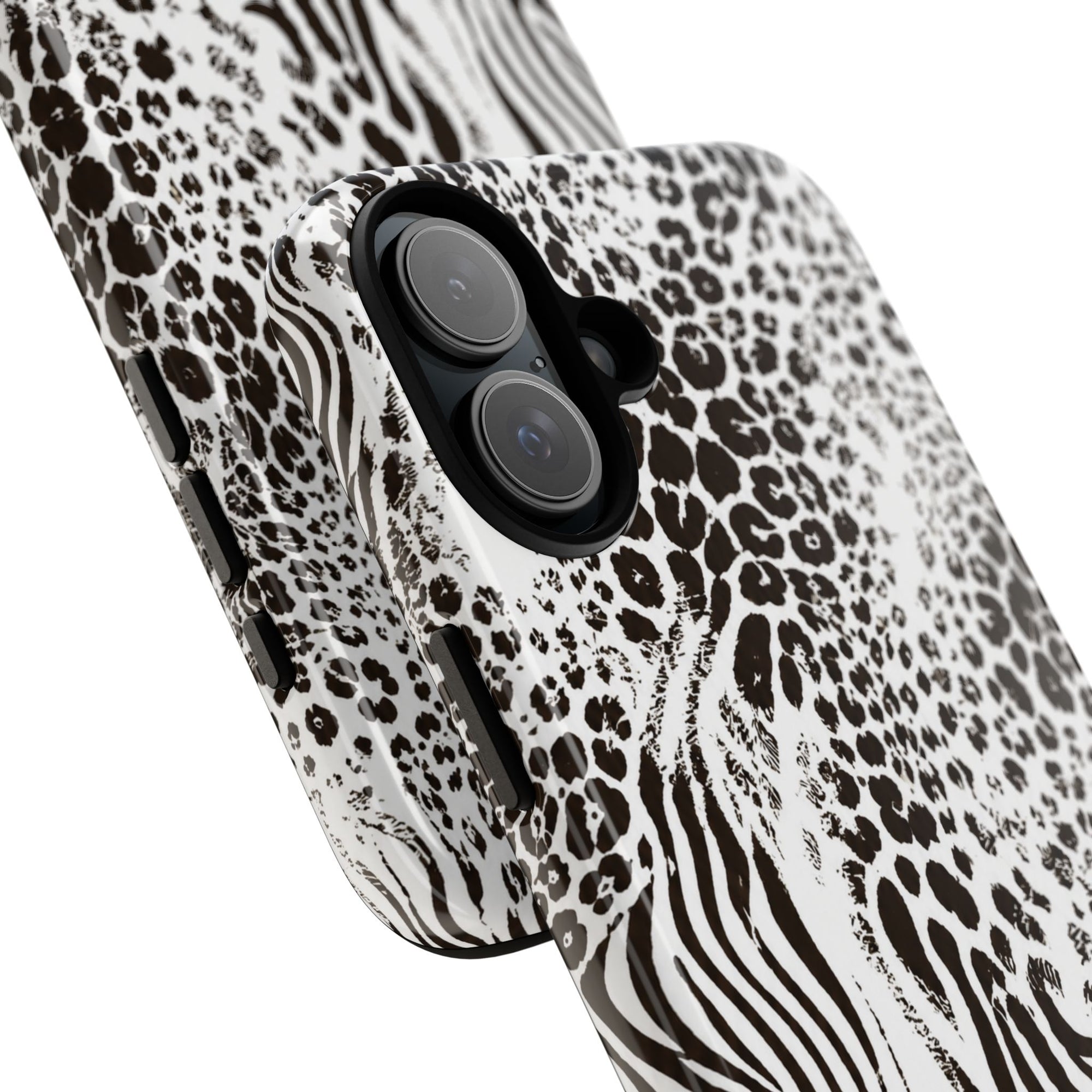 Y2K Mob Wife Zebra Leopard iPhone Case | Glossy IT Girl Aesthetic Phone Cover