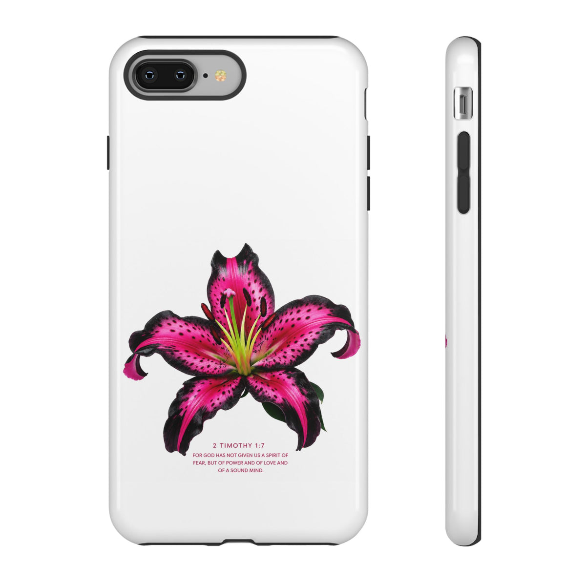 Pink Lily Christian iPhone Case ✝️ Coquette Faith Aesthetic Bible Verse Phone Case
